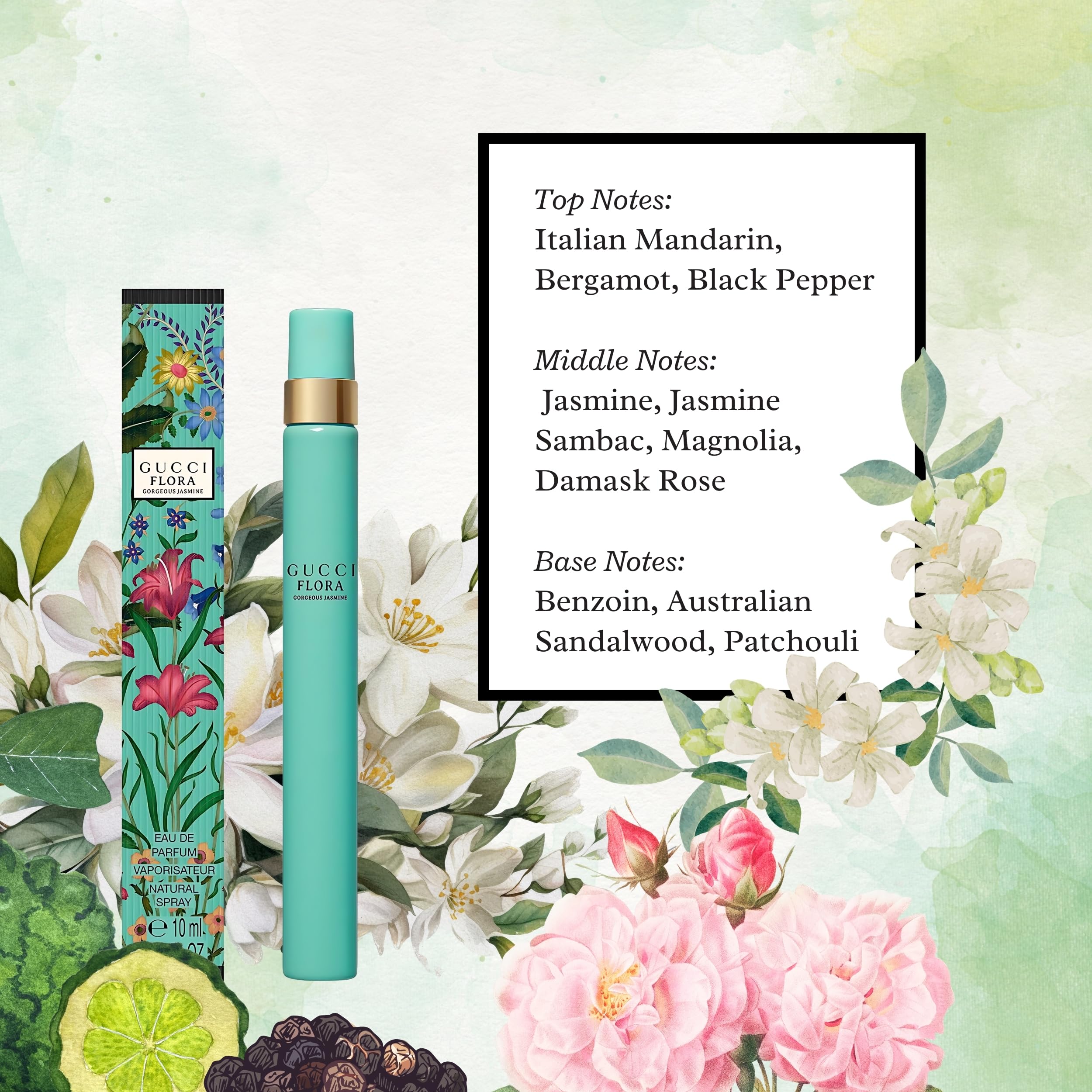 [Mini] Gucci Flora Gorgeous Jasmine By Gucci For Women EDP 0.33 oz - Thumbnail 3