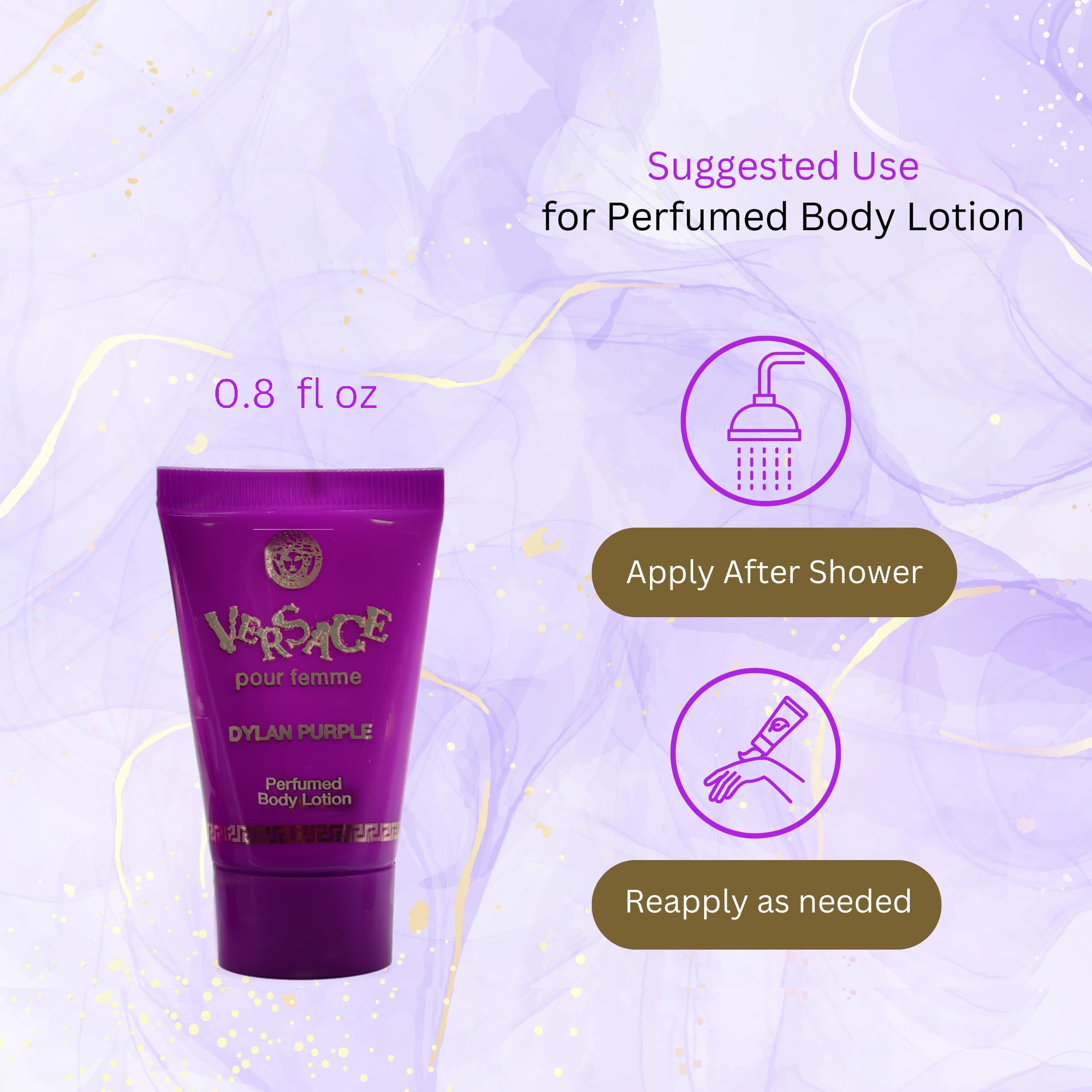[Set] Versace Dylan Purple 3 Piece Set Includes: + Perfumed Bath Shower Gel + - Thumbnail 3