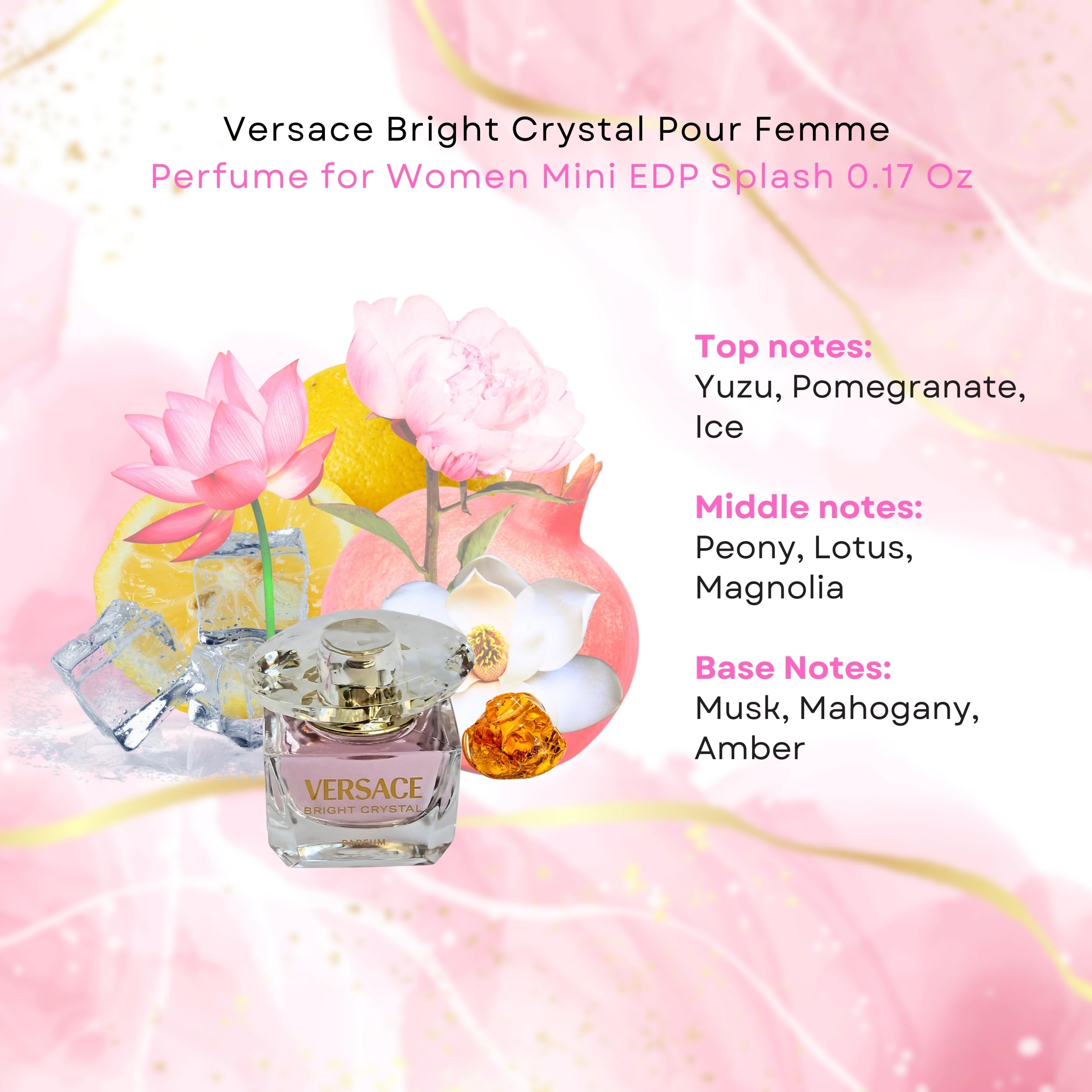 [Mini] Versace Bright Crystal Pour Femme Mini Splash For Women EDP 0.17 oz - Thumbnail 2