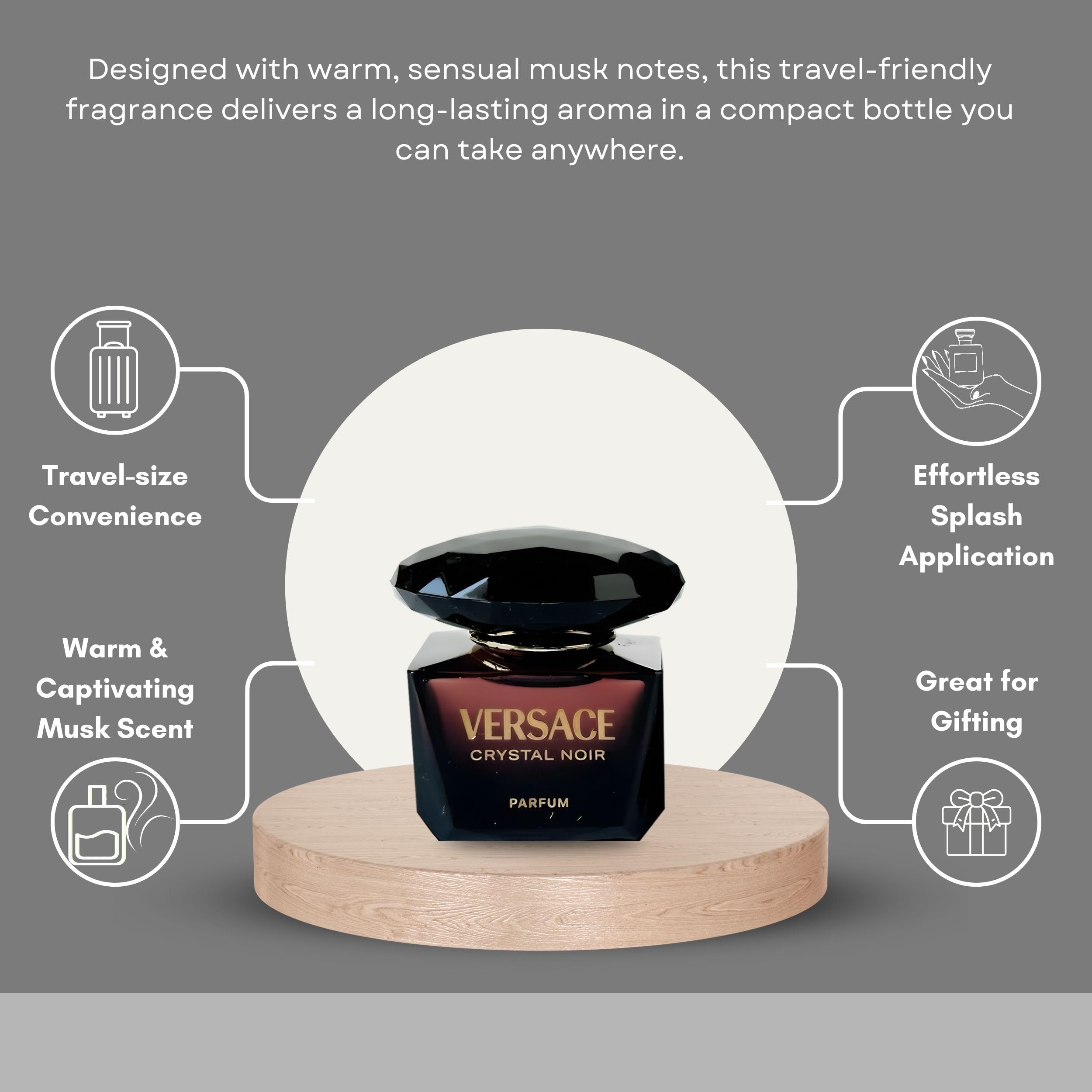 [Mini] Mini Versace Crystal Noir Parfum L Italy 400pcs Bybox 5 ml - Thumbnail 3