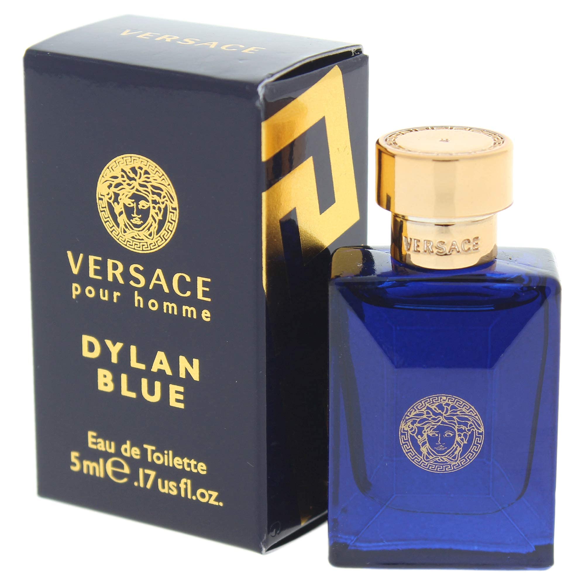 [Mini] Versace Dylan Blue Mini Cologne For Men EDT 0.17 oz - Thumbnail 1