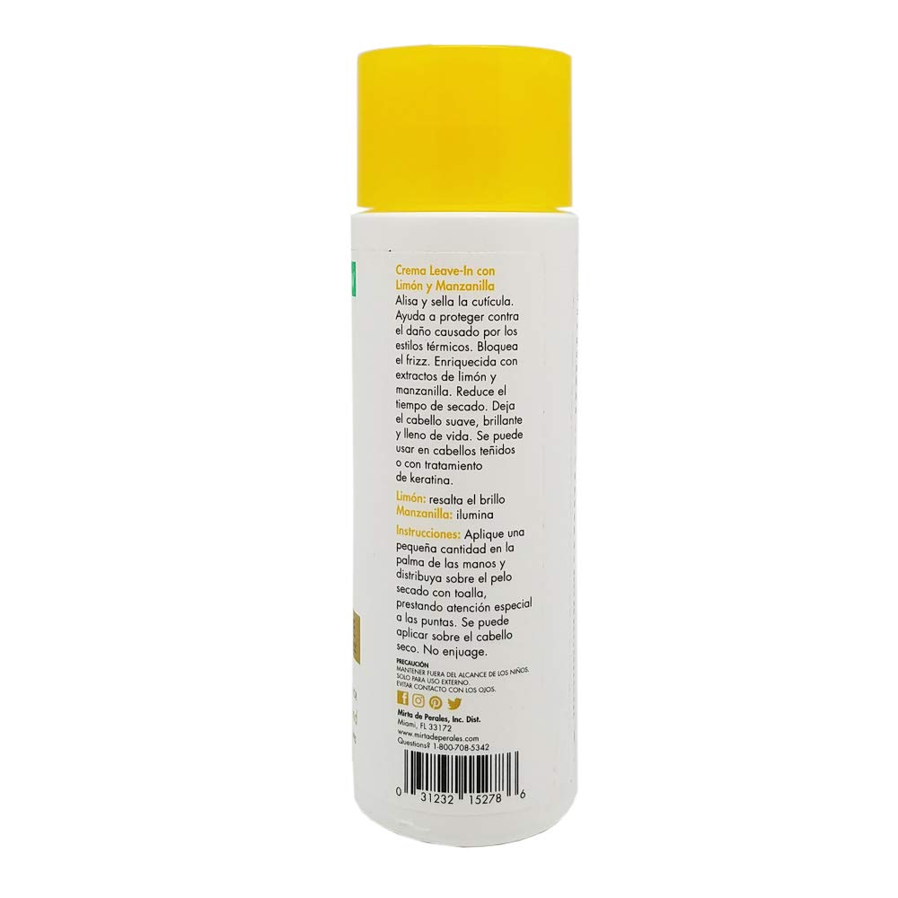 Mirta de Perales Leave In Cream With Lemon Chamomile Manzanilla 8 Fl Oz. - Thumbnail 3
