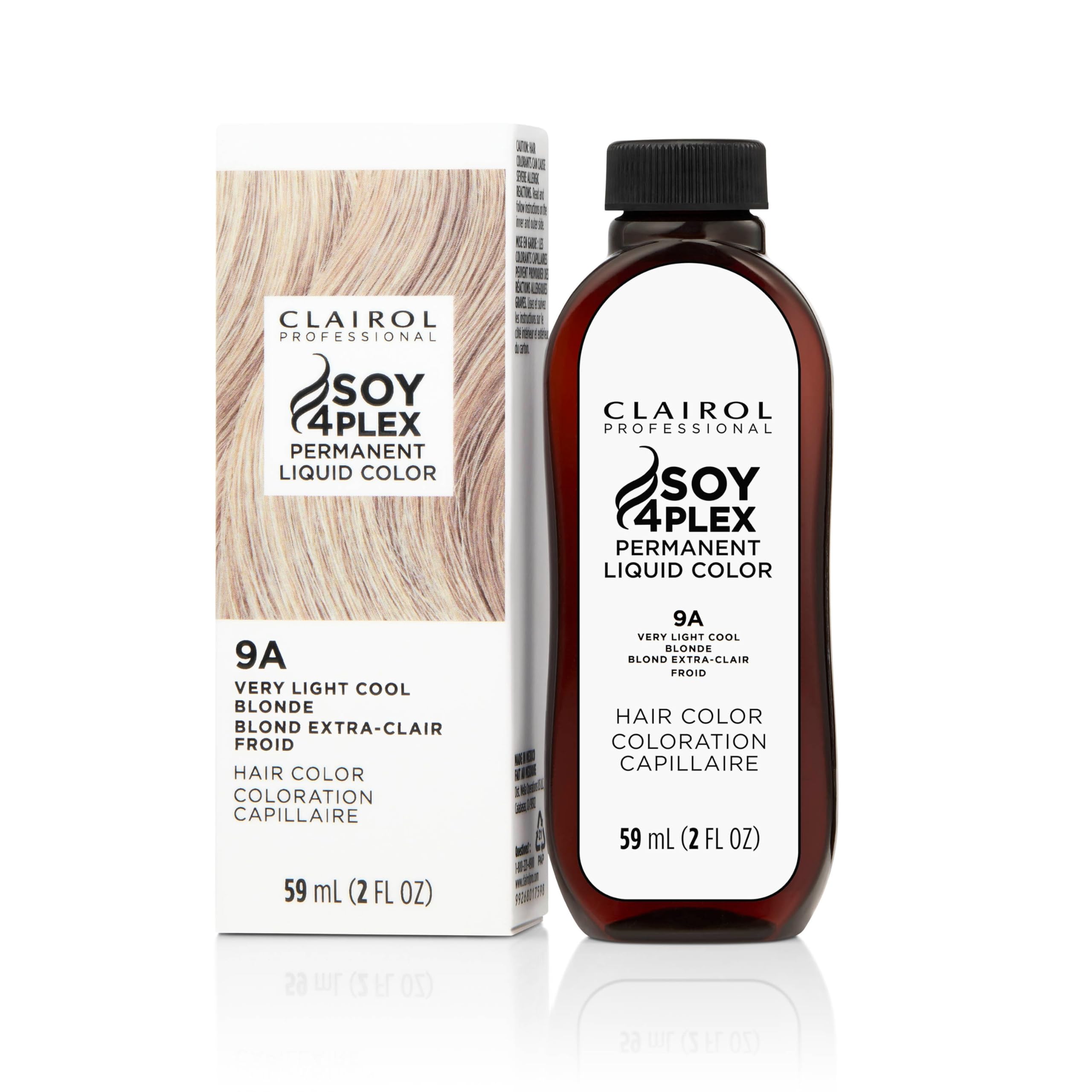 Clairol Professional Permanent Liquicolor 9a Very Light Cool Blonde . Packaging