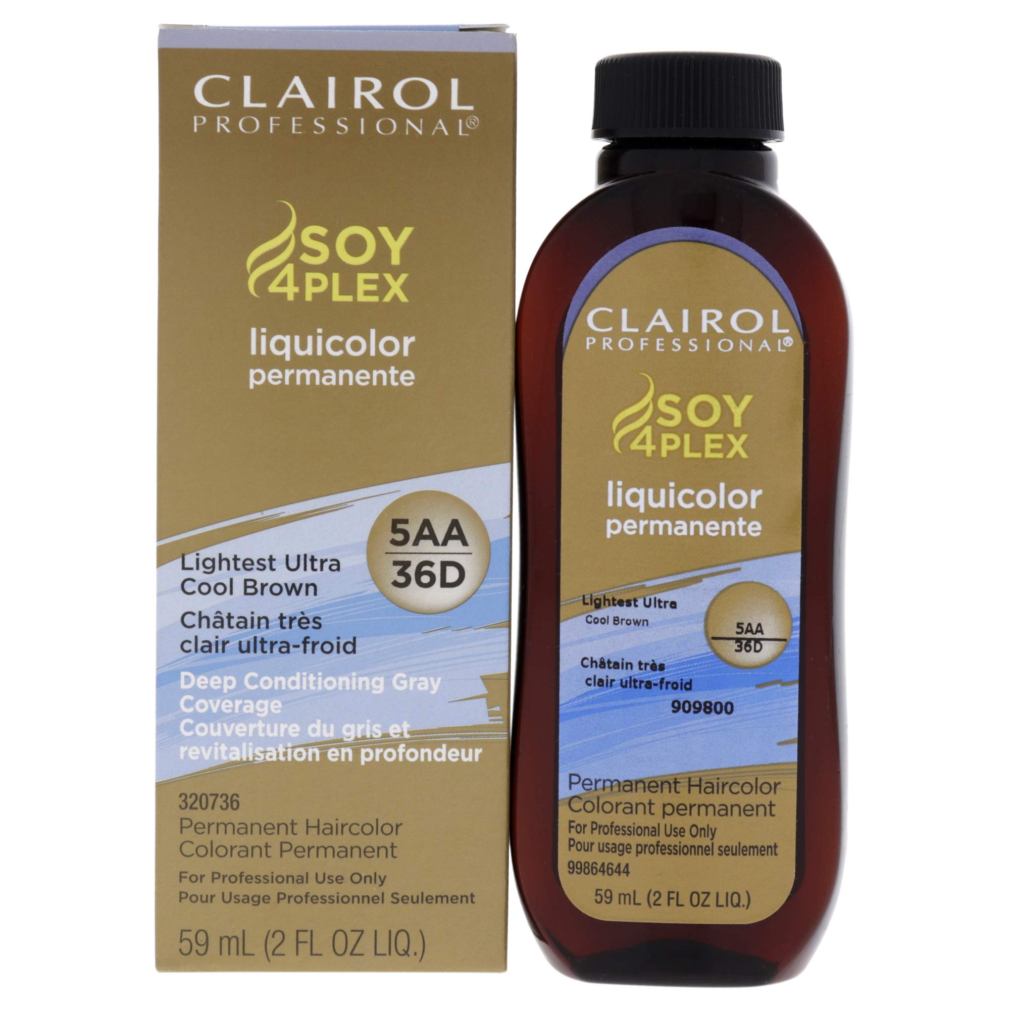 Clairol Professional Permanent Liquicolor 5aa Light Ultra Cool Brown .