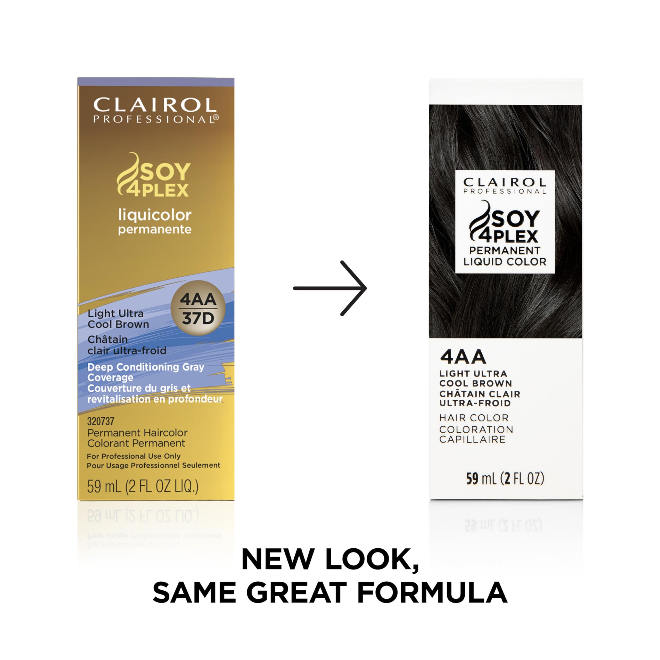 Clairol Professional Permanent Liquicolor 4aa Med Ultra Cool Brown . Packaging - Thumbnail 3