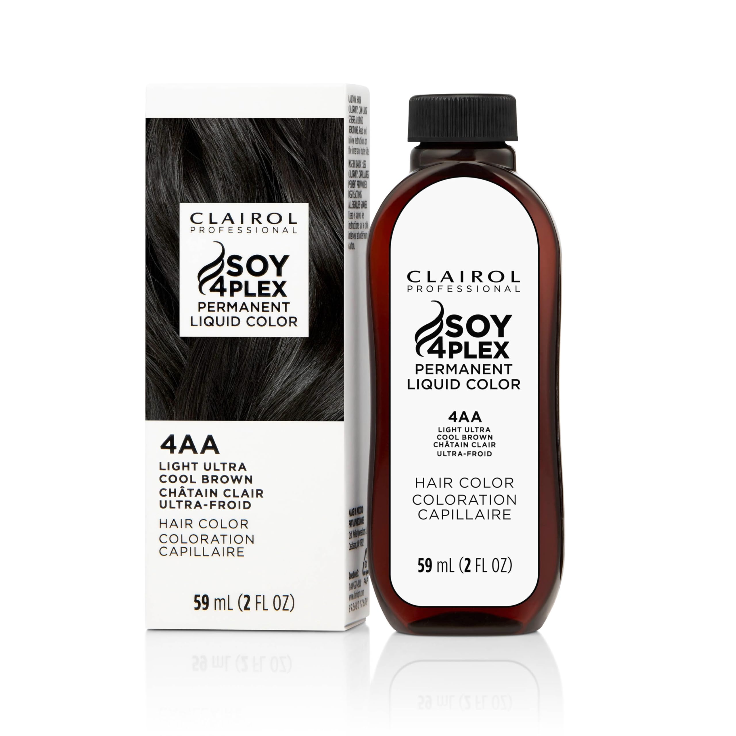 Clairol Professional Permanent Liquicolor 4aa Med Ultra Cool Brown . Packaging