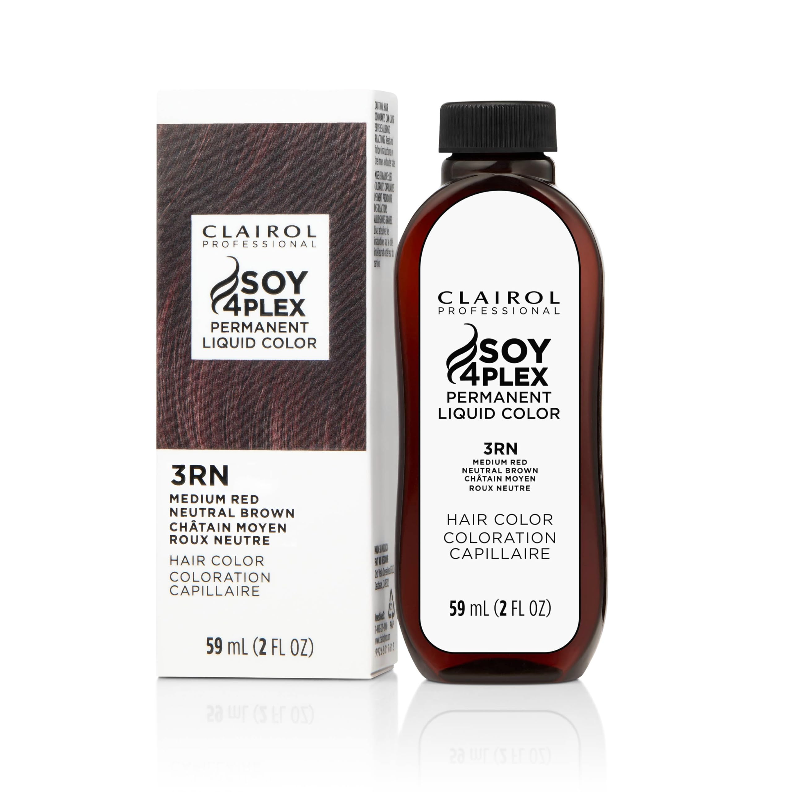 Clairol Professional Permanent Liquicolor 3rn Med Red Neutral Brown . Packaging