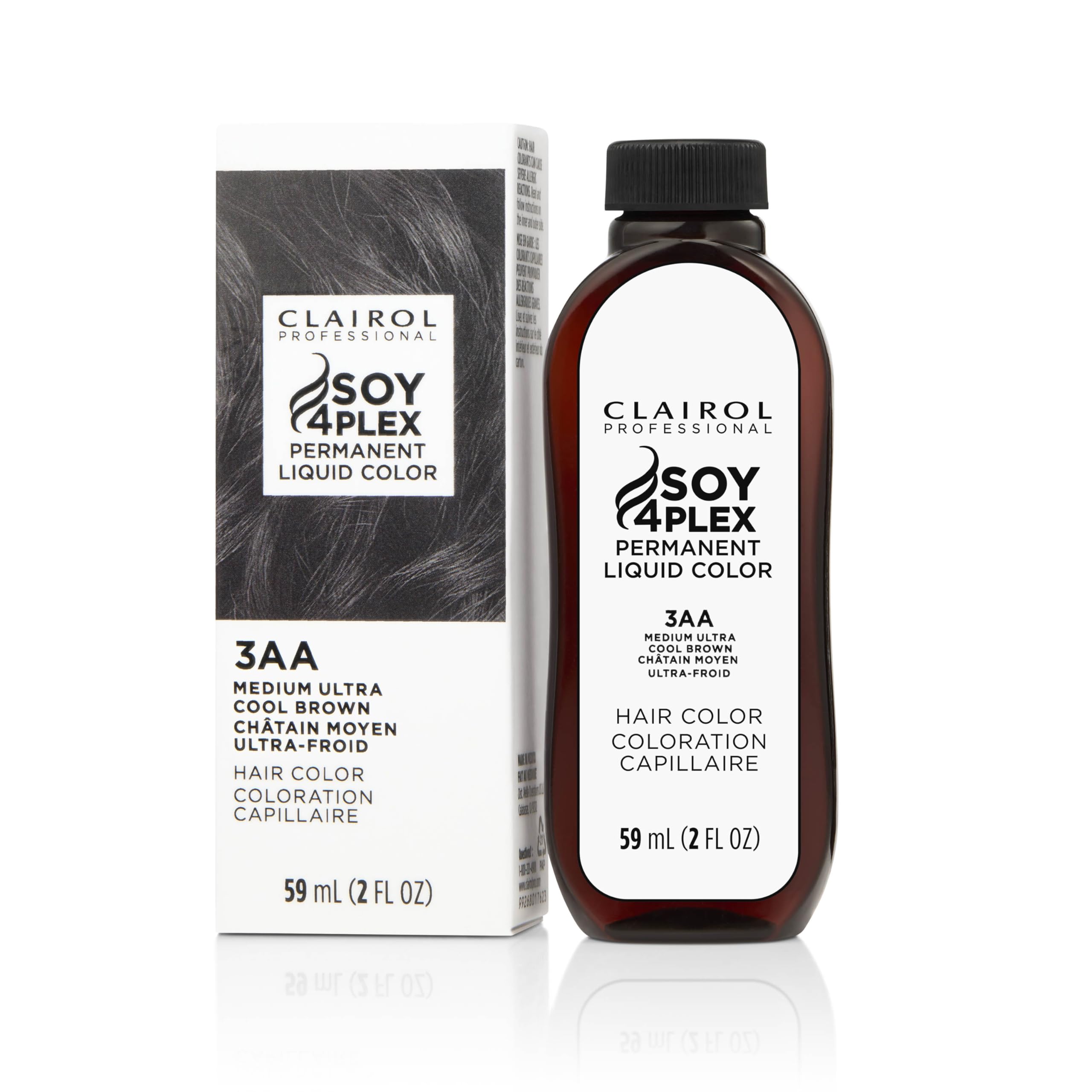 Clairol Professional Permanent Liquicolor 3aa Med Ultra Cool Brown . Packaging