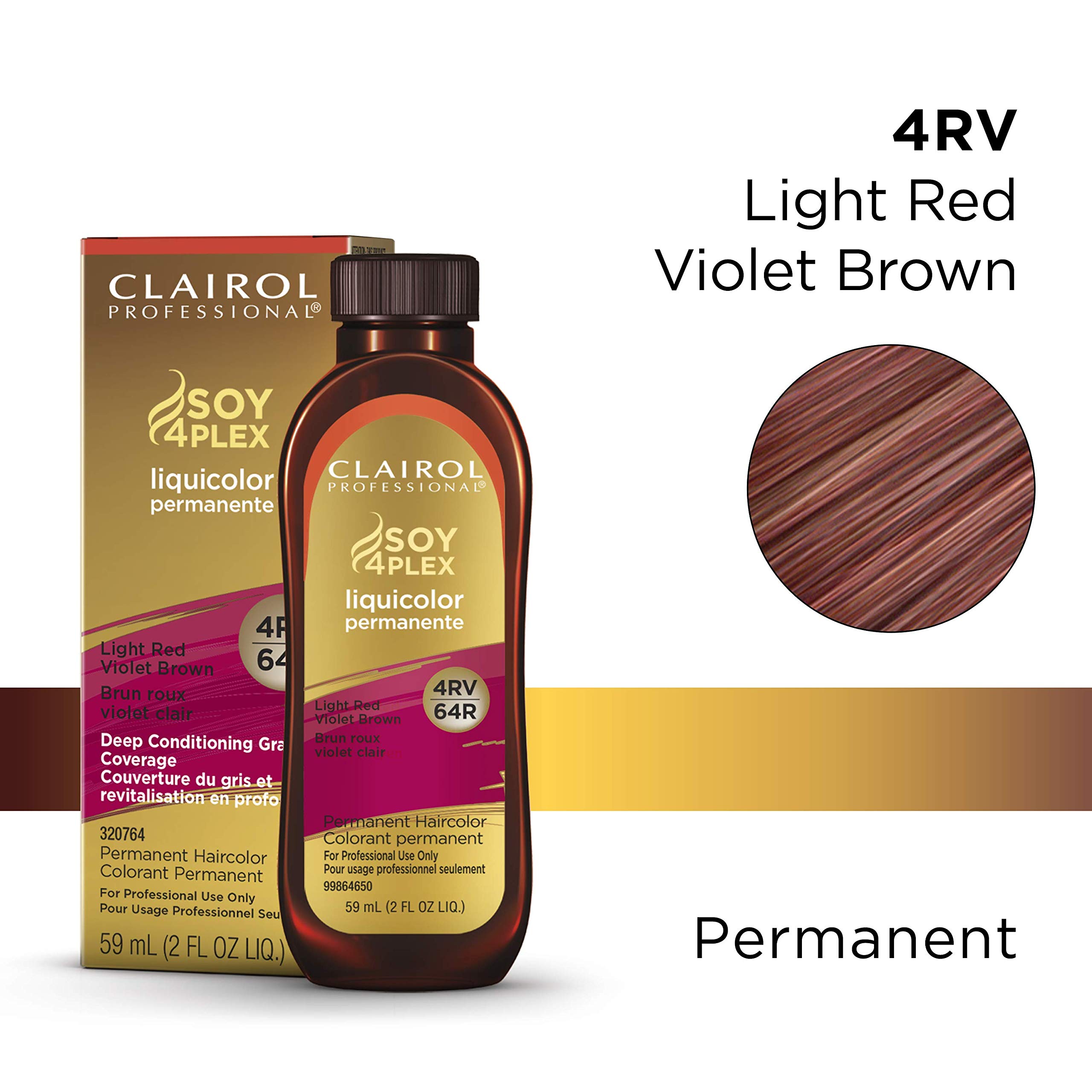 Clairol Professional Permanent Liquicolor for Dark Hair Color 4rv Light Red - Thumbnail 2
