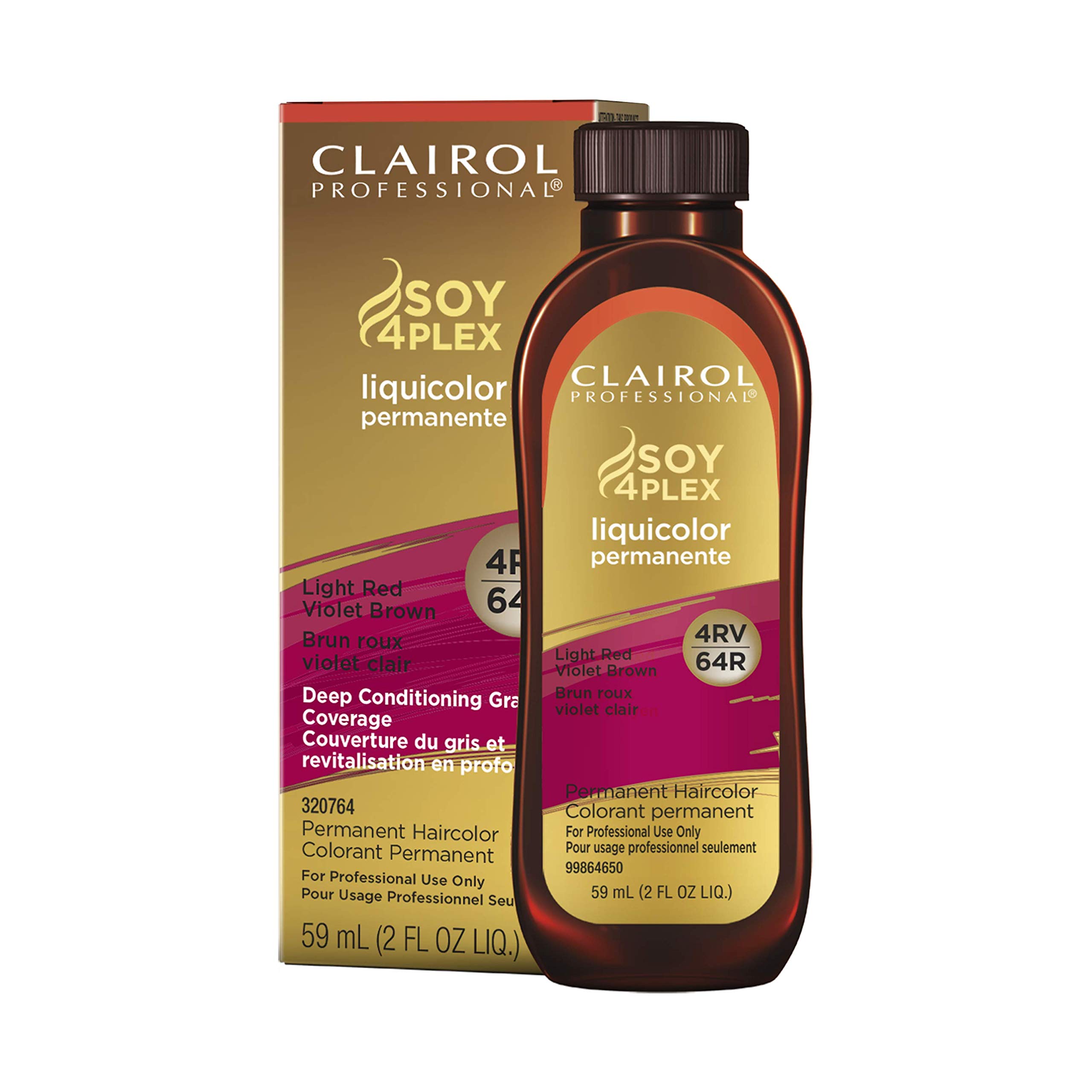 Clairol Professional Permanent Liquicolor for Dark Hair Color 4rv Light Red