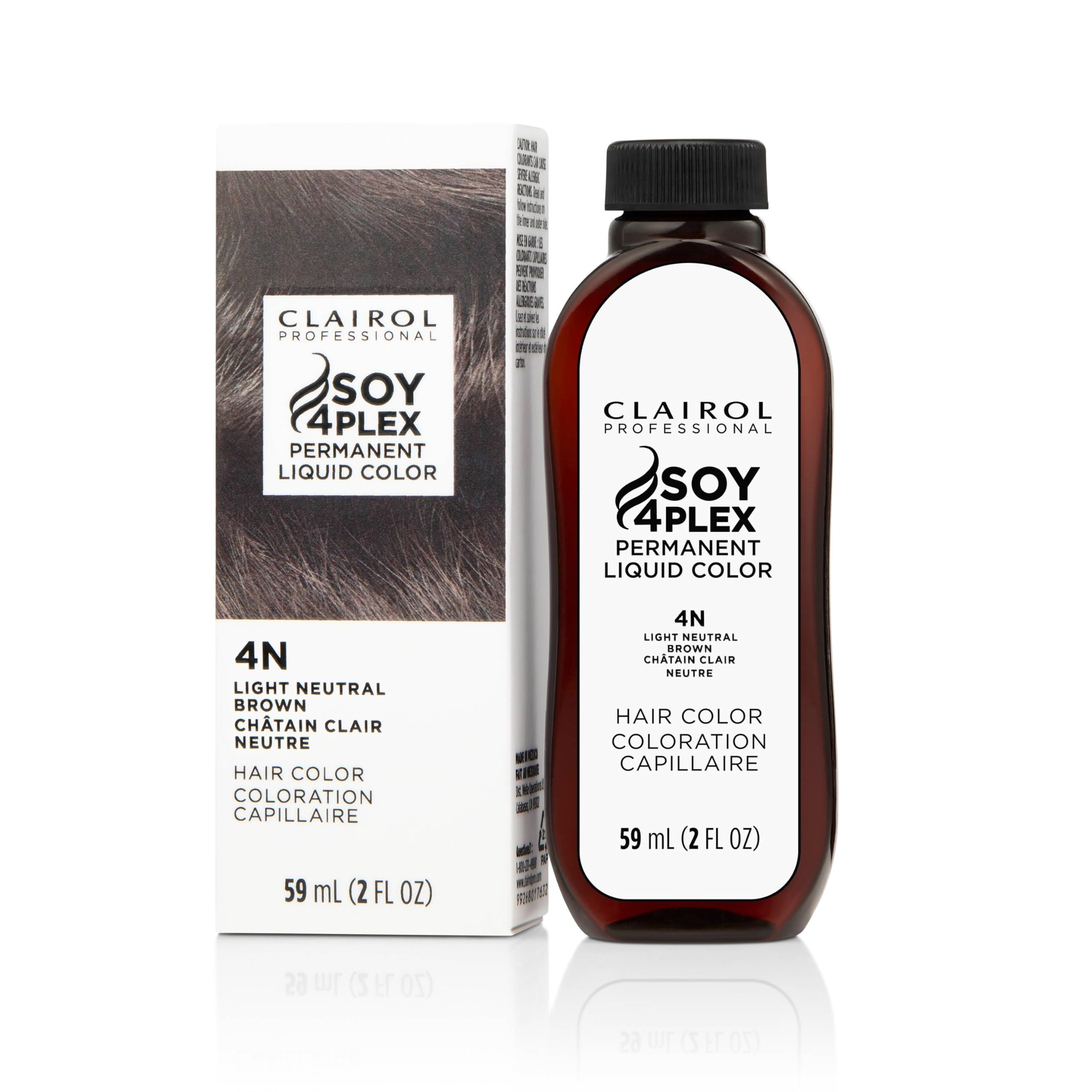 Clairol Professional Permanent Liquicolor 4n Light Neutral Brown . Packaging