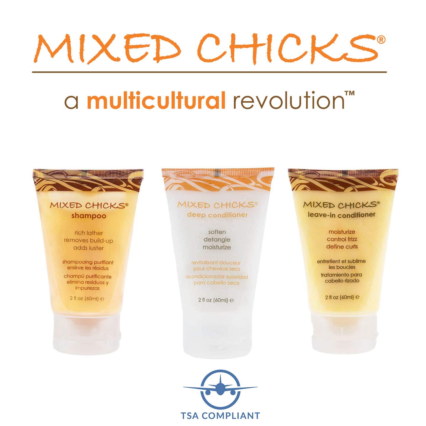 Mixed Chicks Travel Trial Pack Shampoo Deep Conditioner Leave In Conditioner 2 - Thumbnail 3