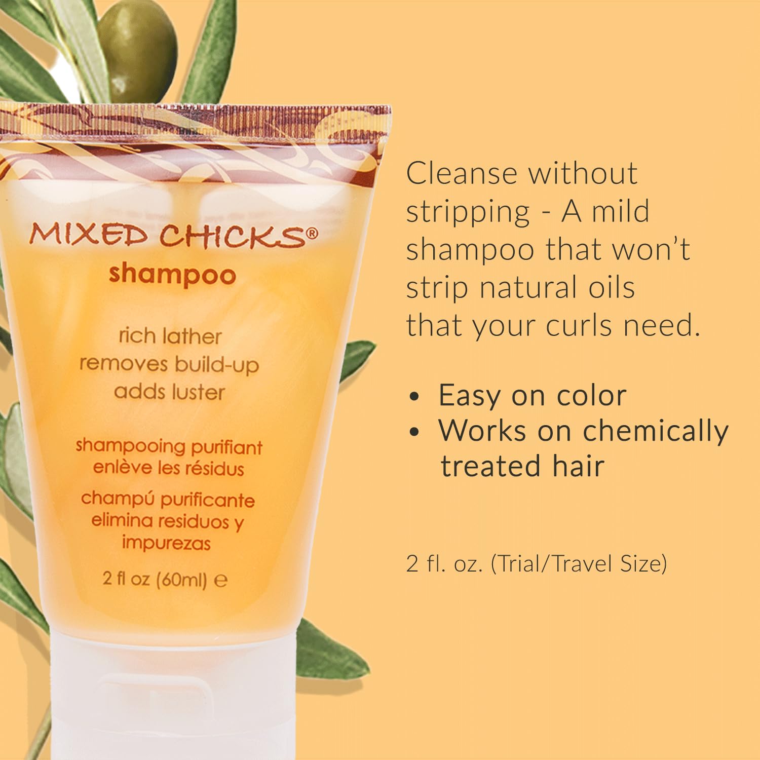 Mixed Chicks Travel Trial Pack Shampoo Deep Conditioner Leave In Conditioner 2