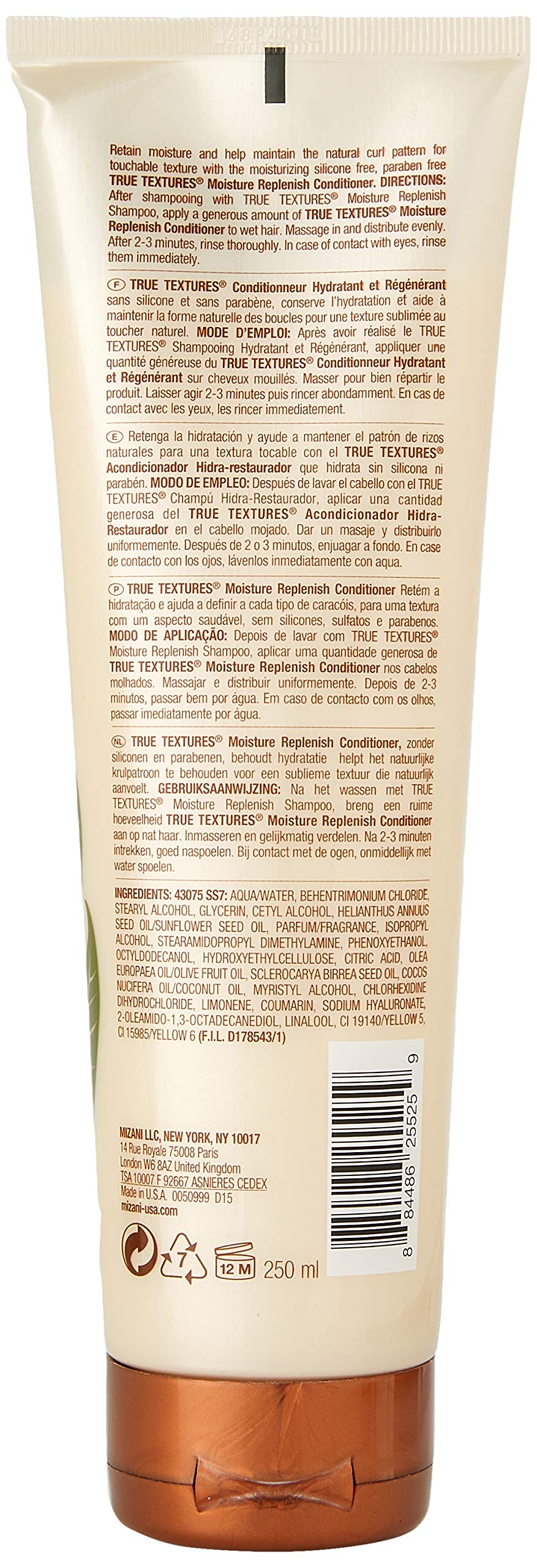 Mizani True Textures Moisture Replenish Conditioner | With Coconut Oil |