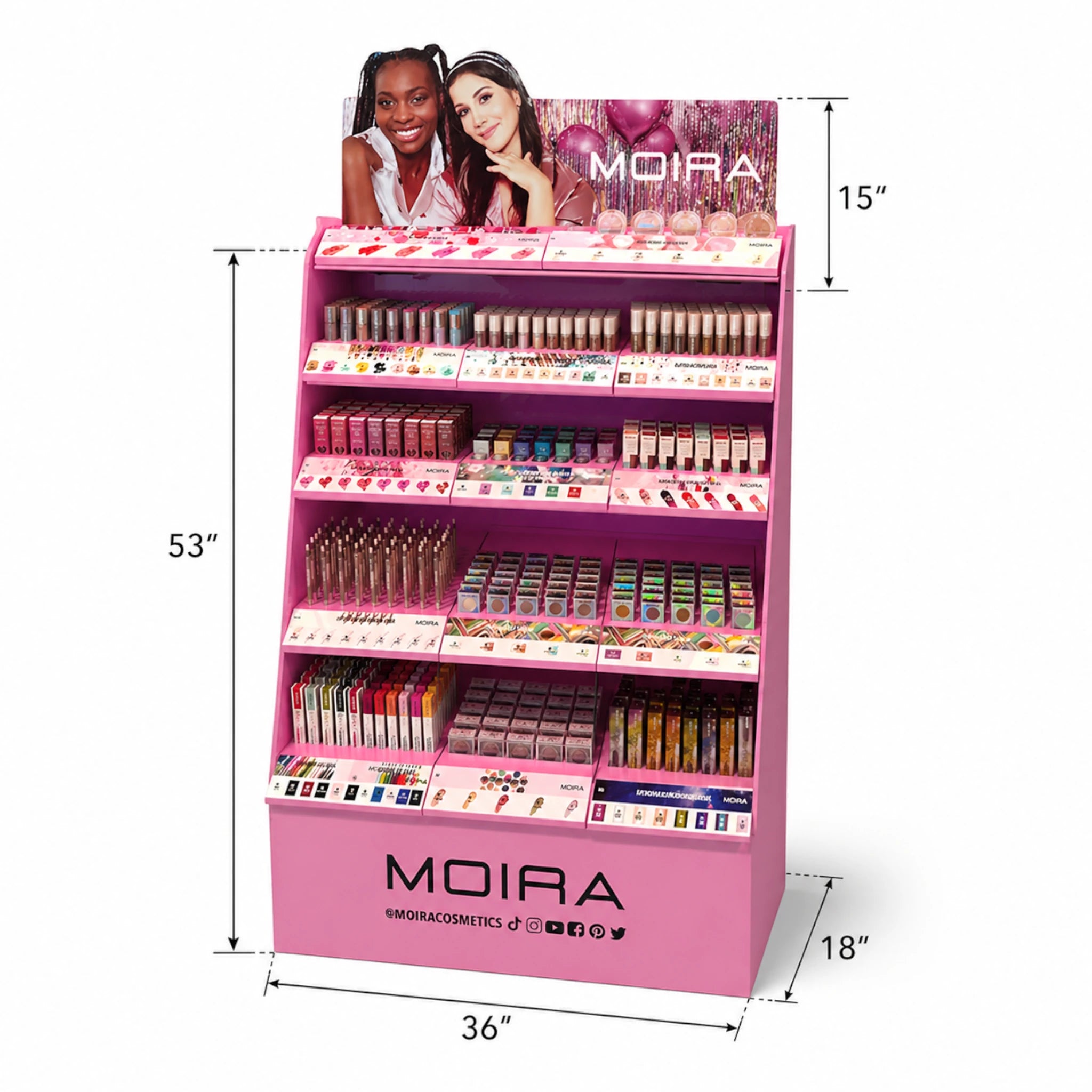 (720-pack) Moira Beauty 5 Tier Cardboard Floor - Thumbnail 3