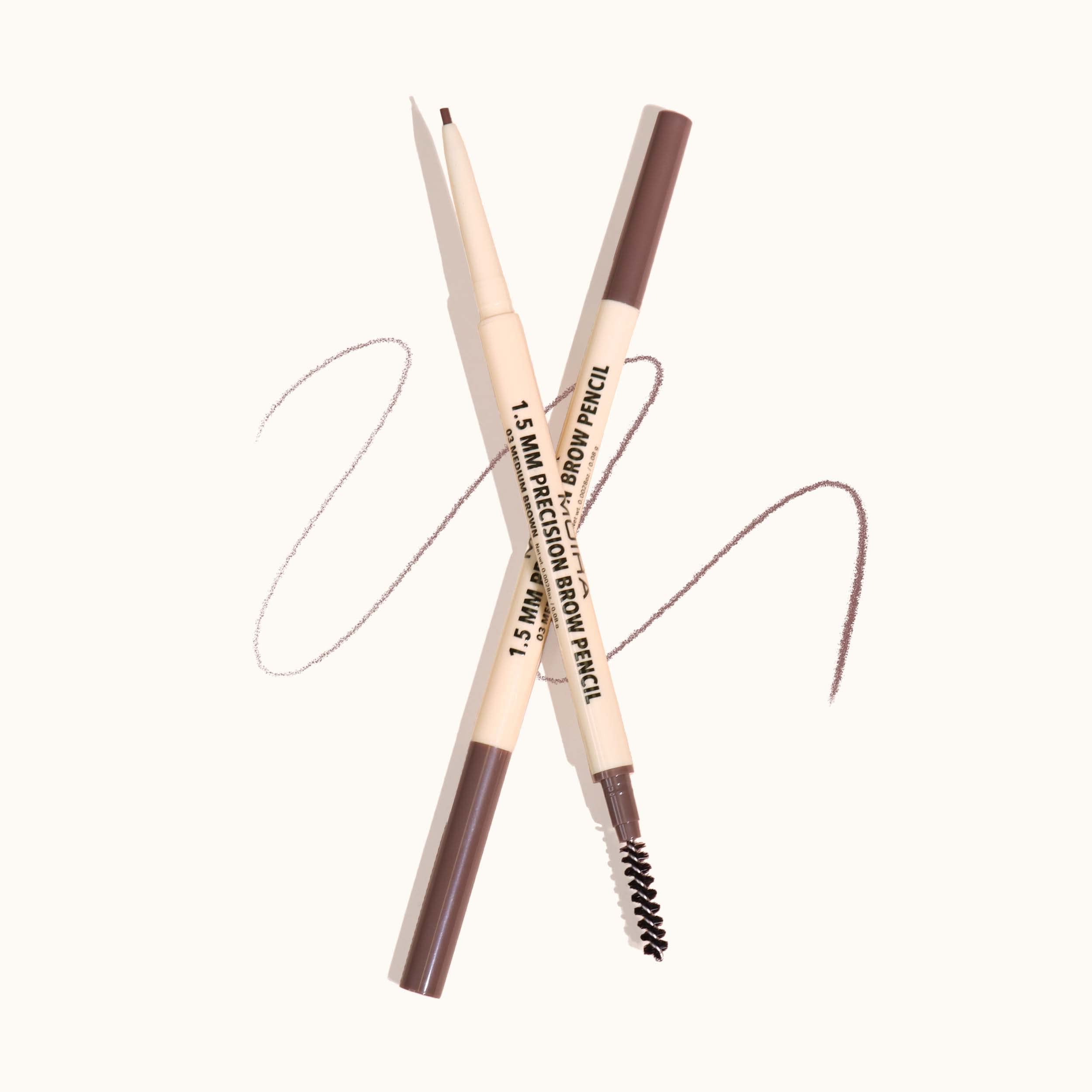 (6-pack) Moira Beauty Precision Brow Pencil Medium Brown