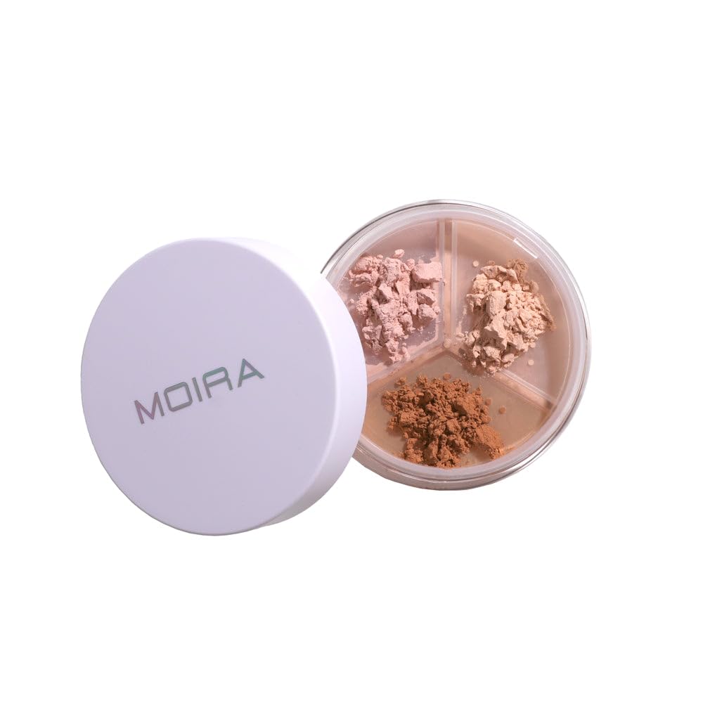 (3-pack) Moira Beauty Set & Correct Loose Setting Powder -Deep - Thumbnail 2