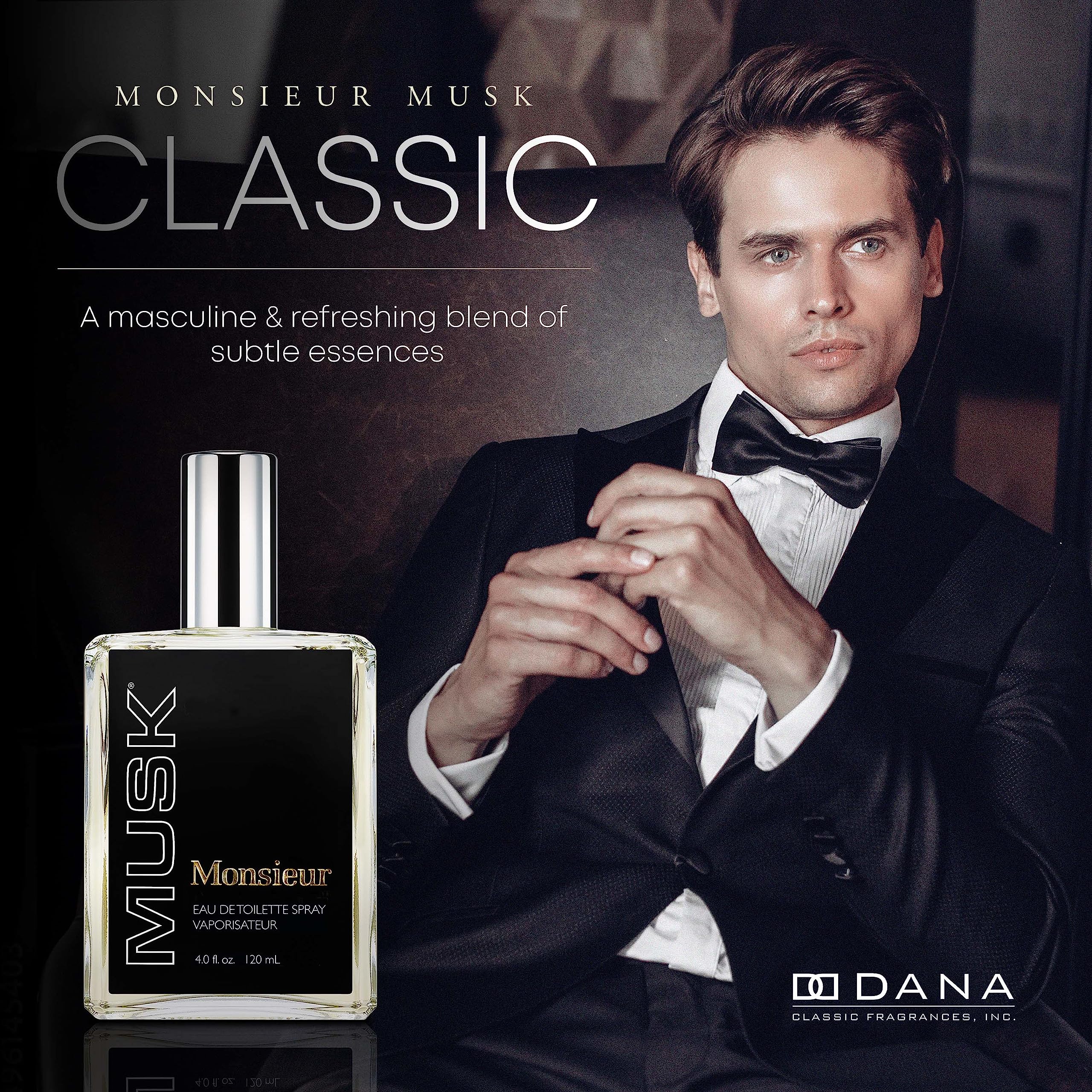 Dana Monsieur Musk Fragrances For Men EDT 4 oz - Thumbnail 2