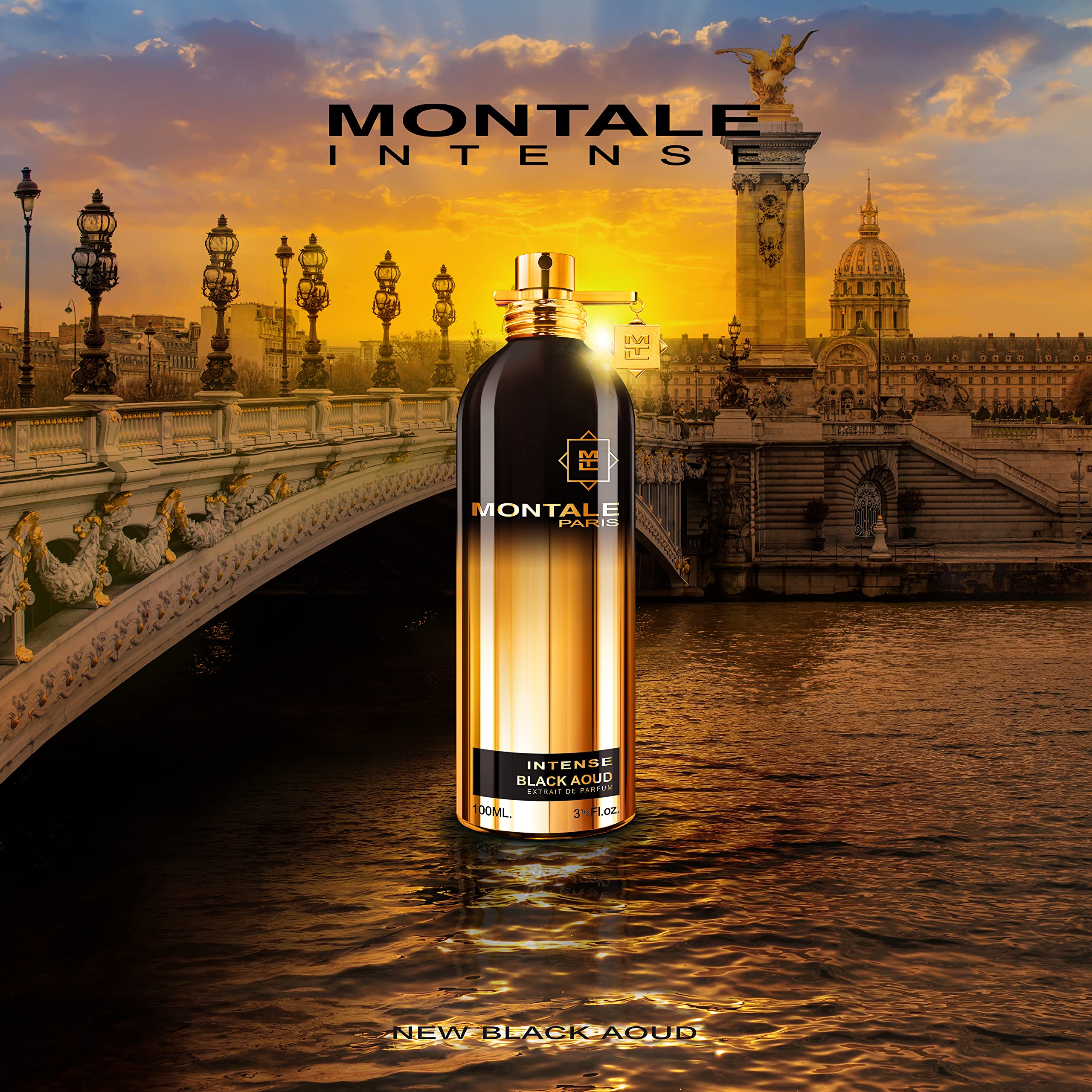 Montale Black Aoud Intense Extrait de Parfum / 3.4 Fl Oz Deep Rose Oud 100 ml