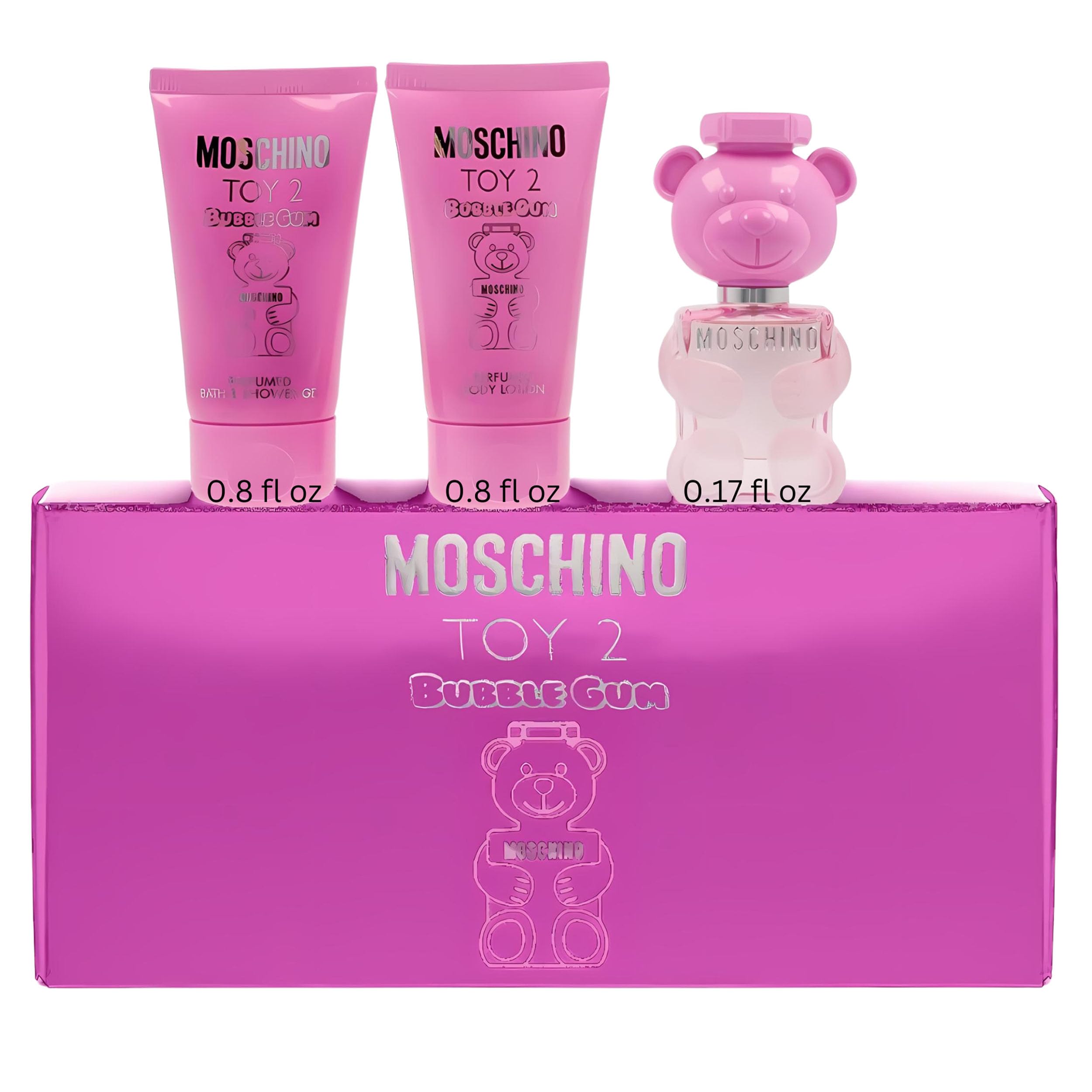 [Set] Moschino Toy 2 Bubble Gum 3 Piece Set For Women EDT 0.17 oz