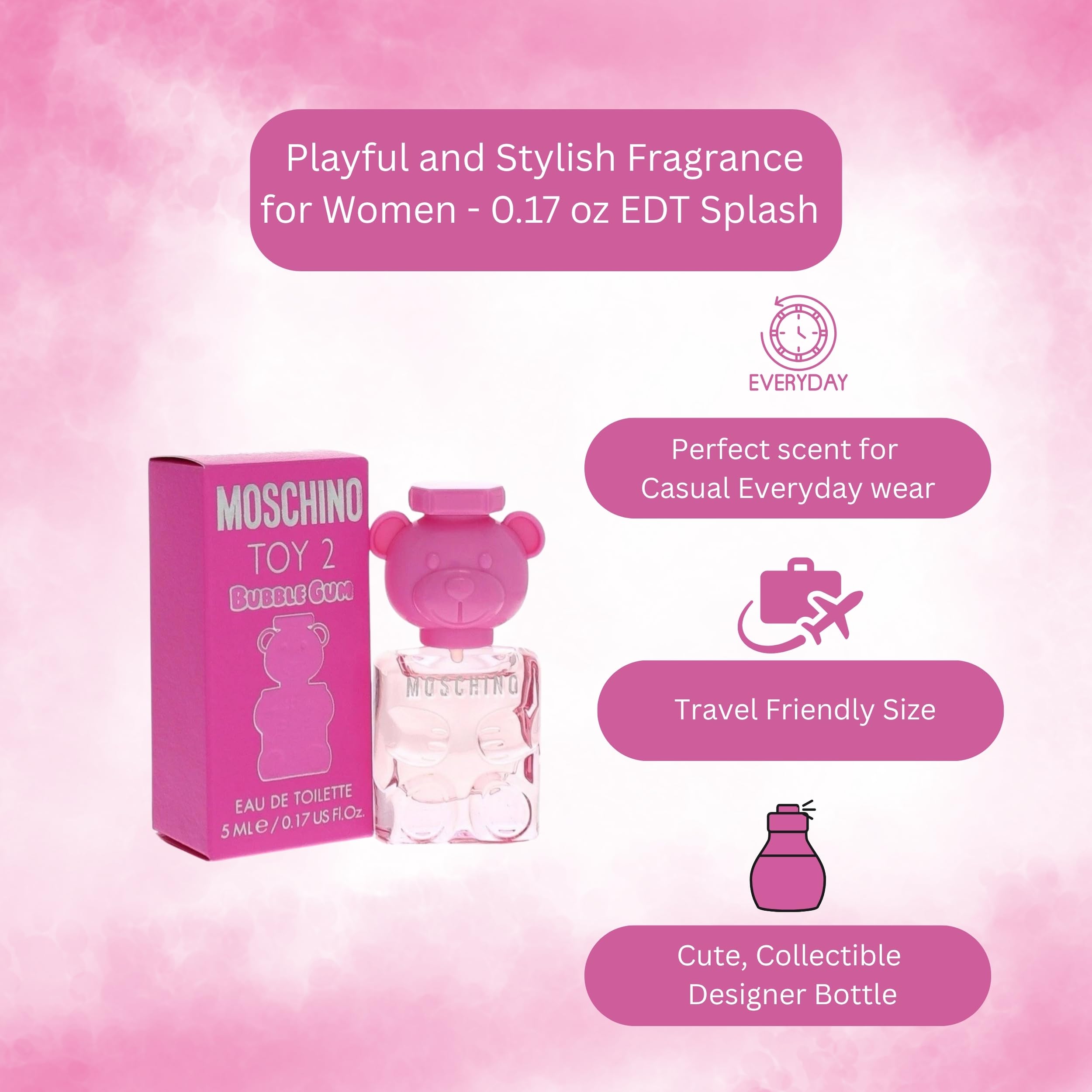 [Mini] Moschino Toy 2 Bubble Gum For Women EDT 5 ml - Thumbnail 3