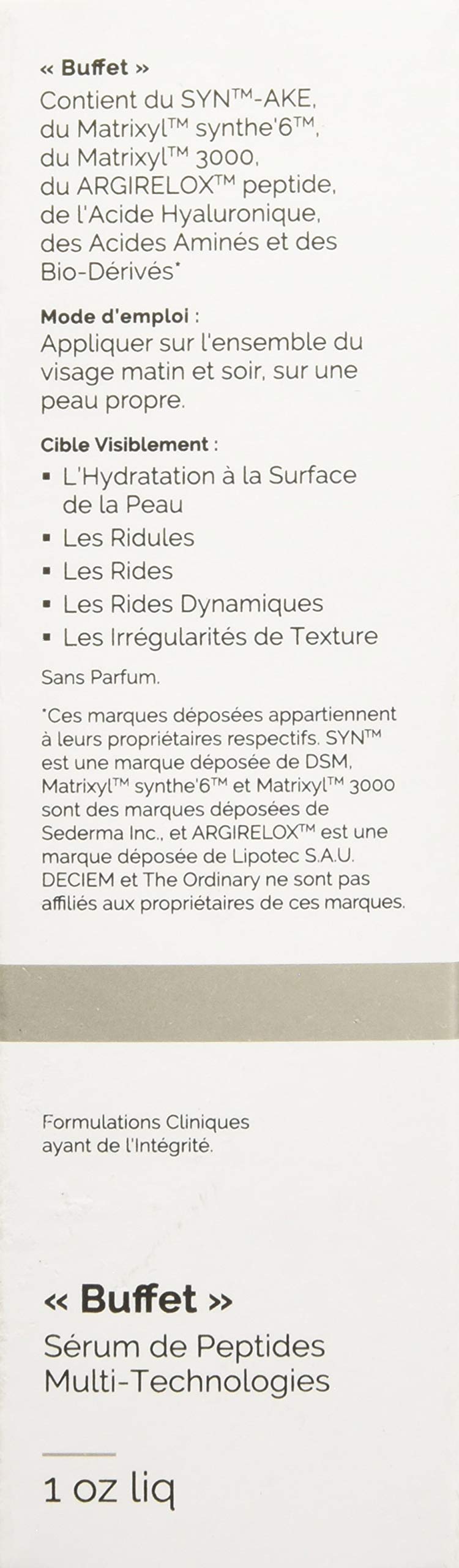 The Ordinary Buffet Peptide Serum for Hydration and Anti Aging 30 ml