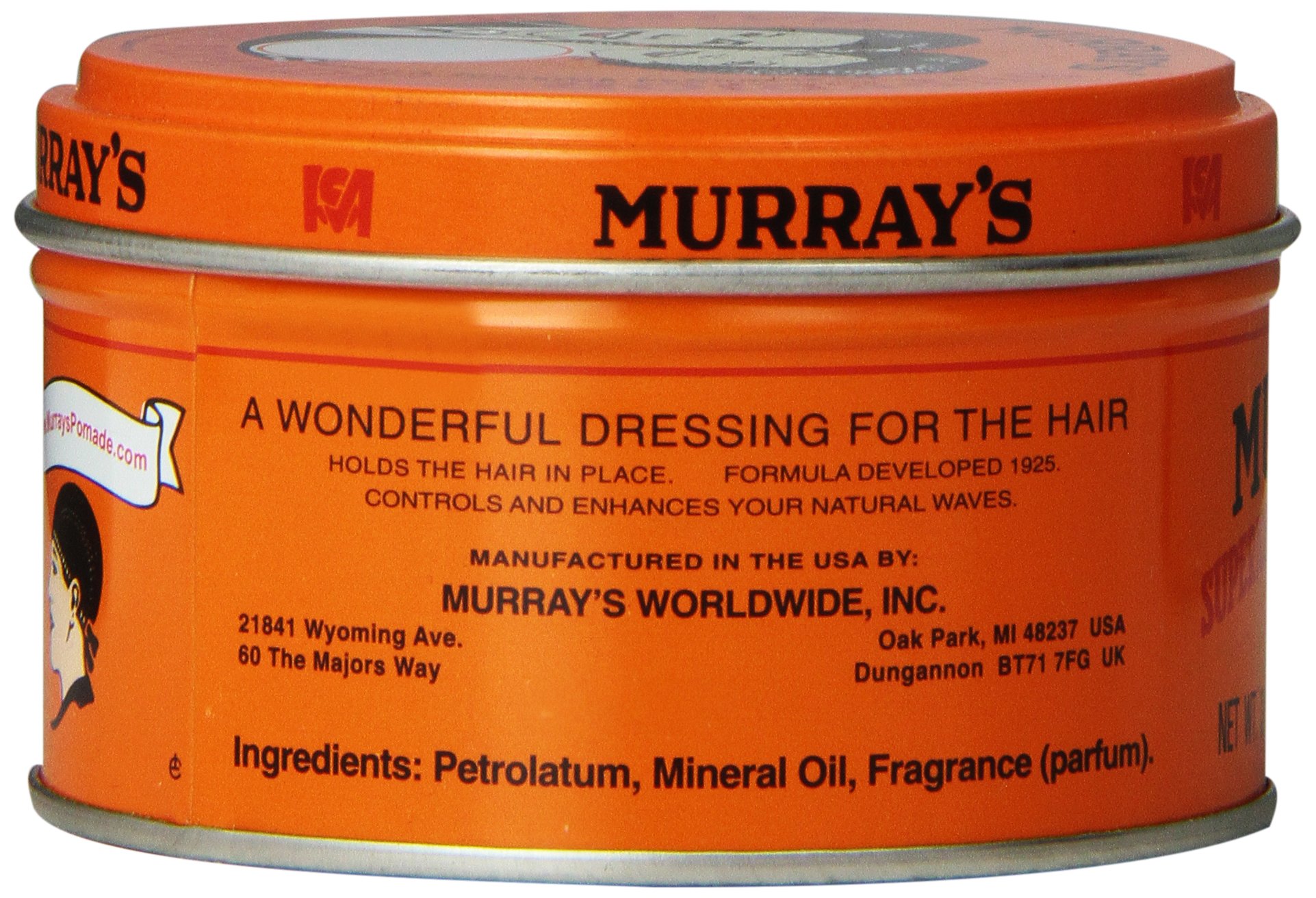 Murray's Superior Shine Enhancing Texturizing Hair Dressing Pomade 3 oz - Thumbnail 2