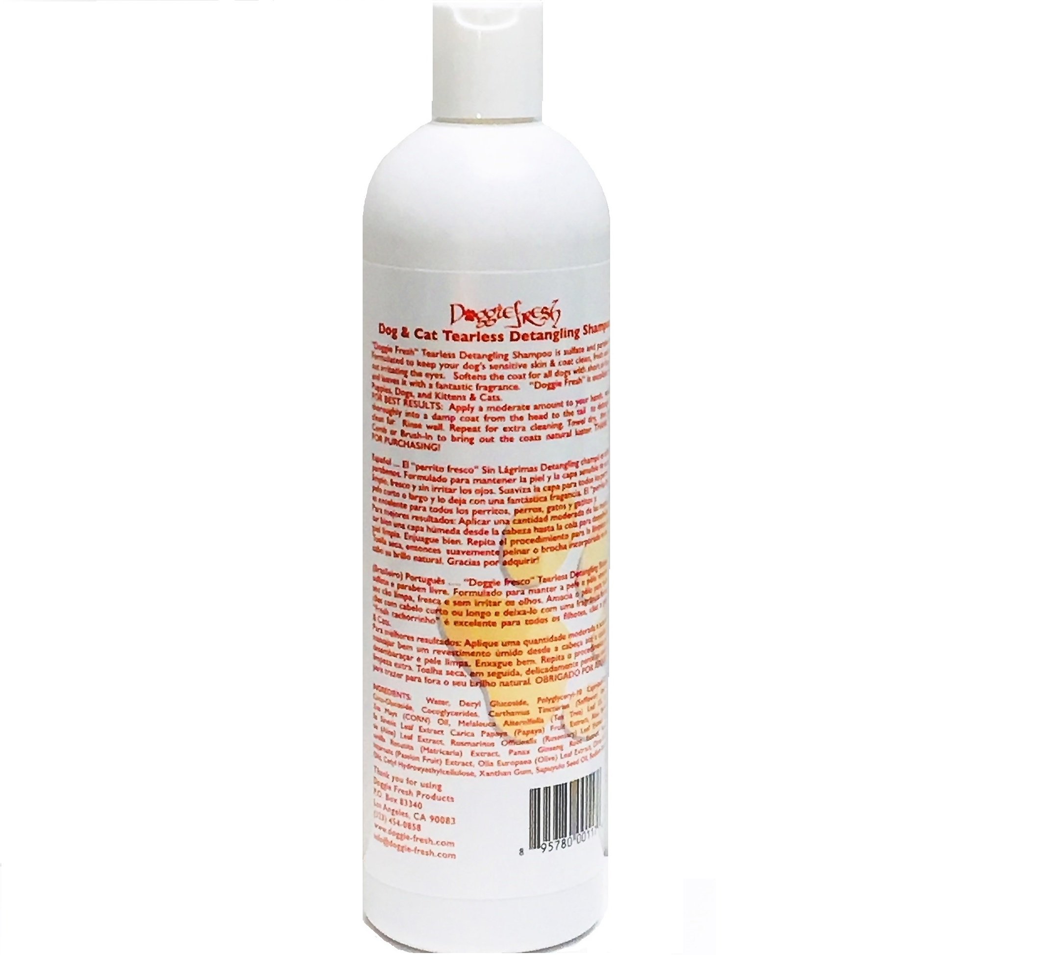 Natural Shampoo Doggie Fresh...tearless de Tangling Gentle Cleansing Fresh 16 oz