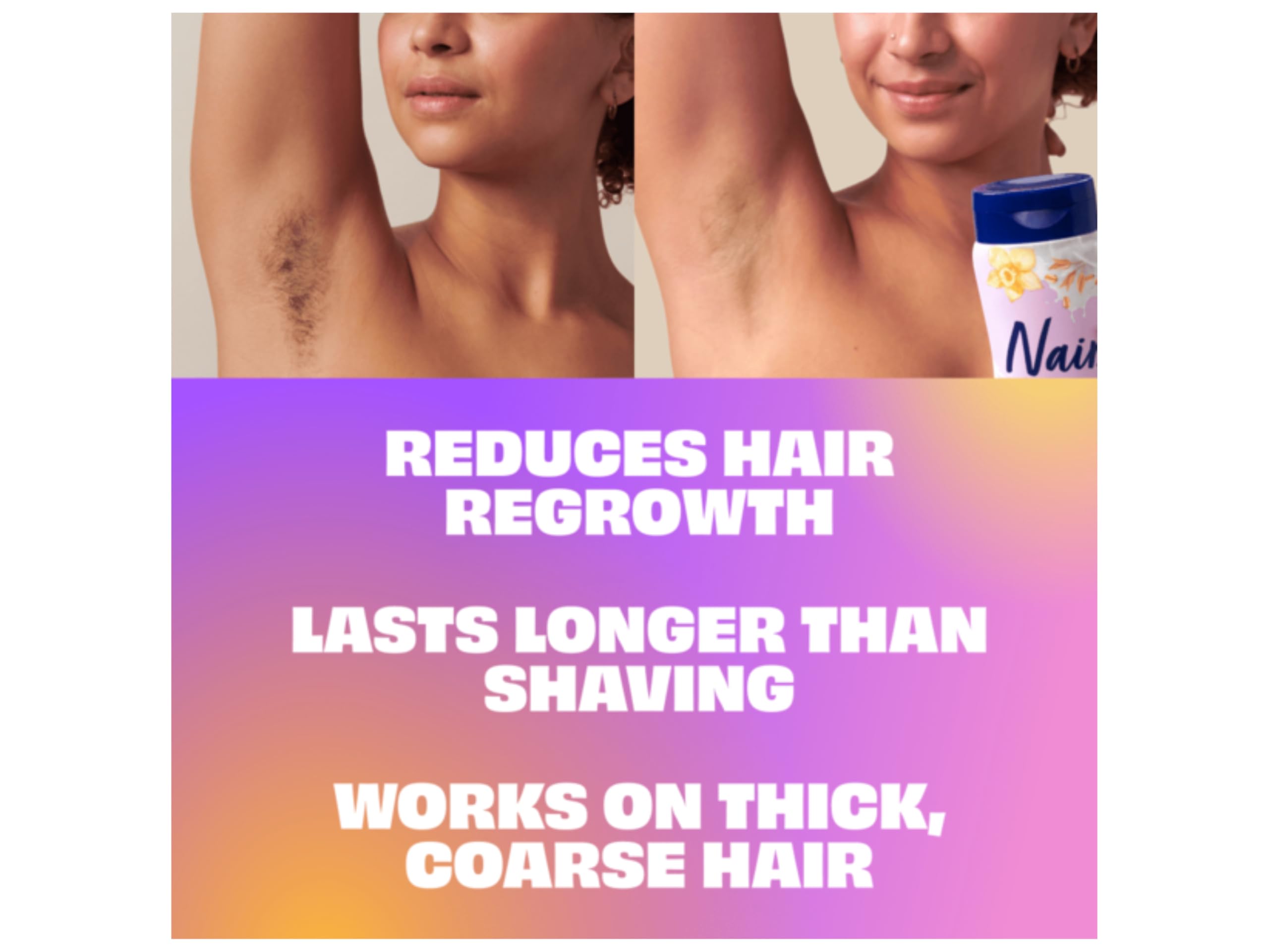Nair Nourishing Oat Milk Vanilla Body Cream Hair Remover White 7.9 oz