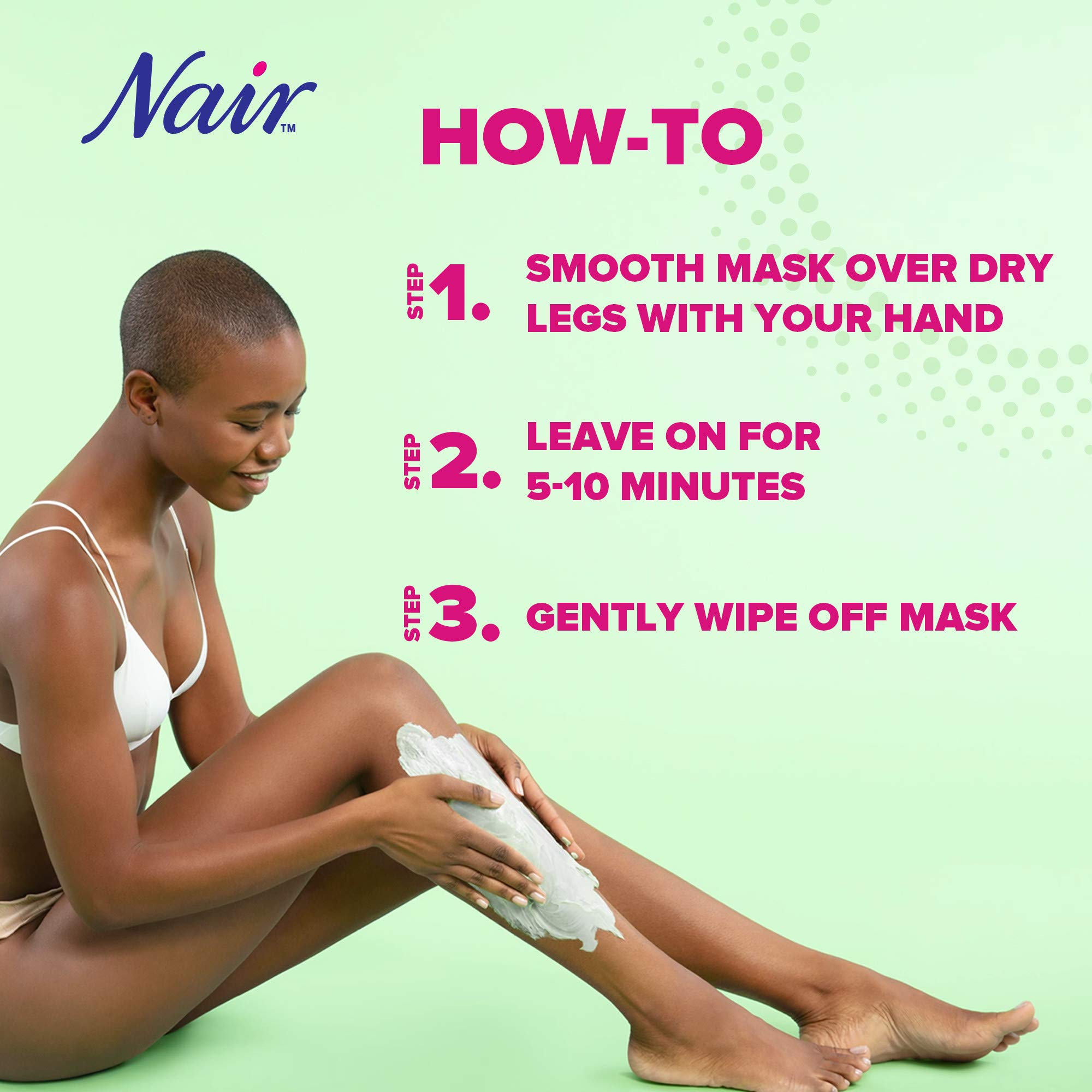 Nair Hair Remover Seaweed Leg Mask Depilatory Bottle 8 oz