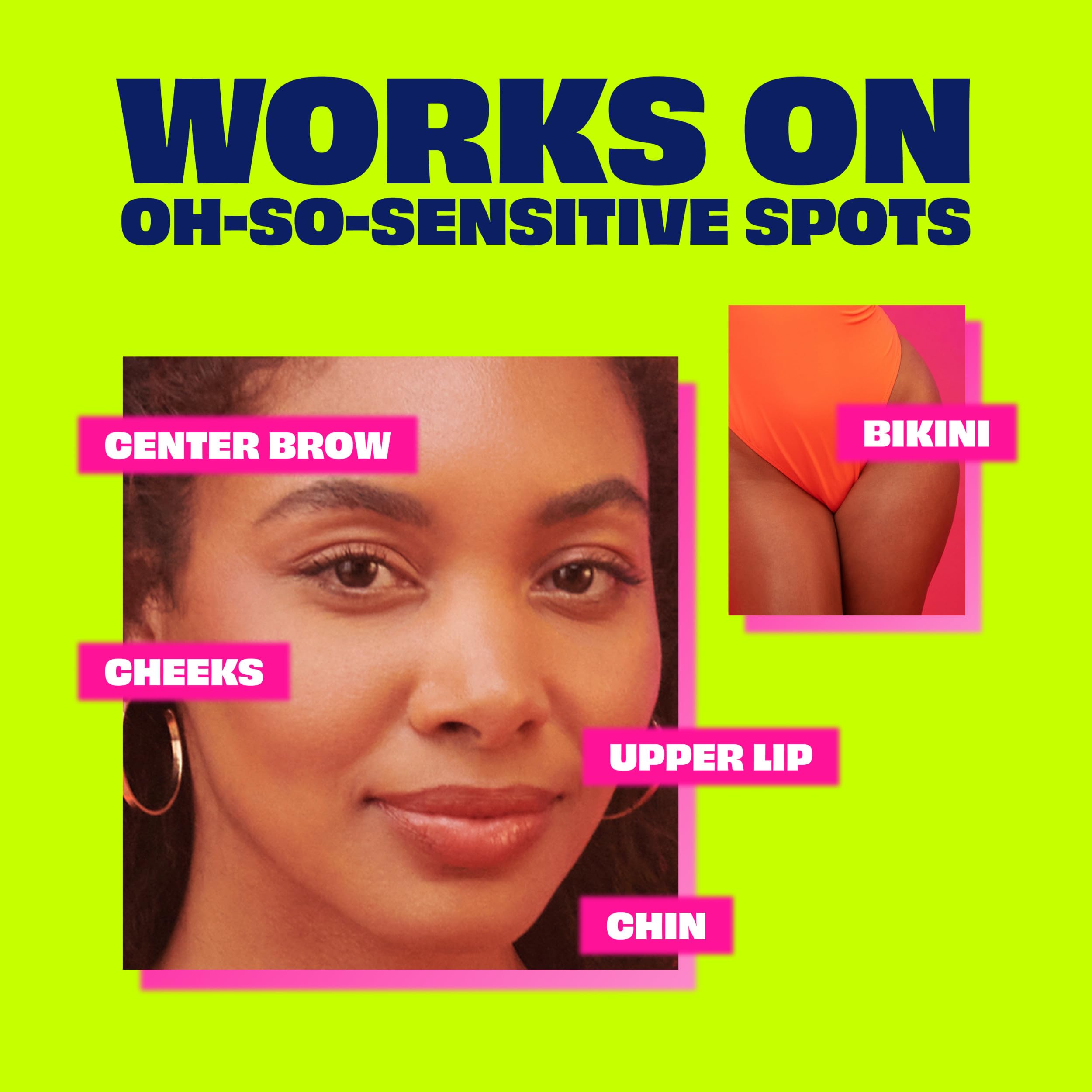 Nair Wax Ready Strips Face and Bikini Hair Removal Wax Strips Plus 4 Post Wipes - Thumbnail 3