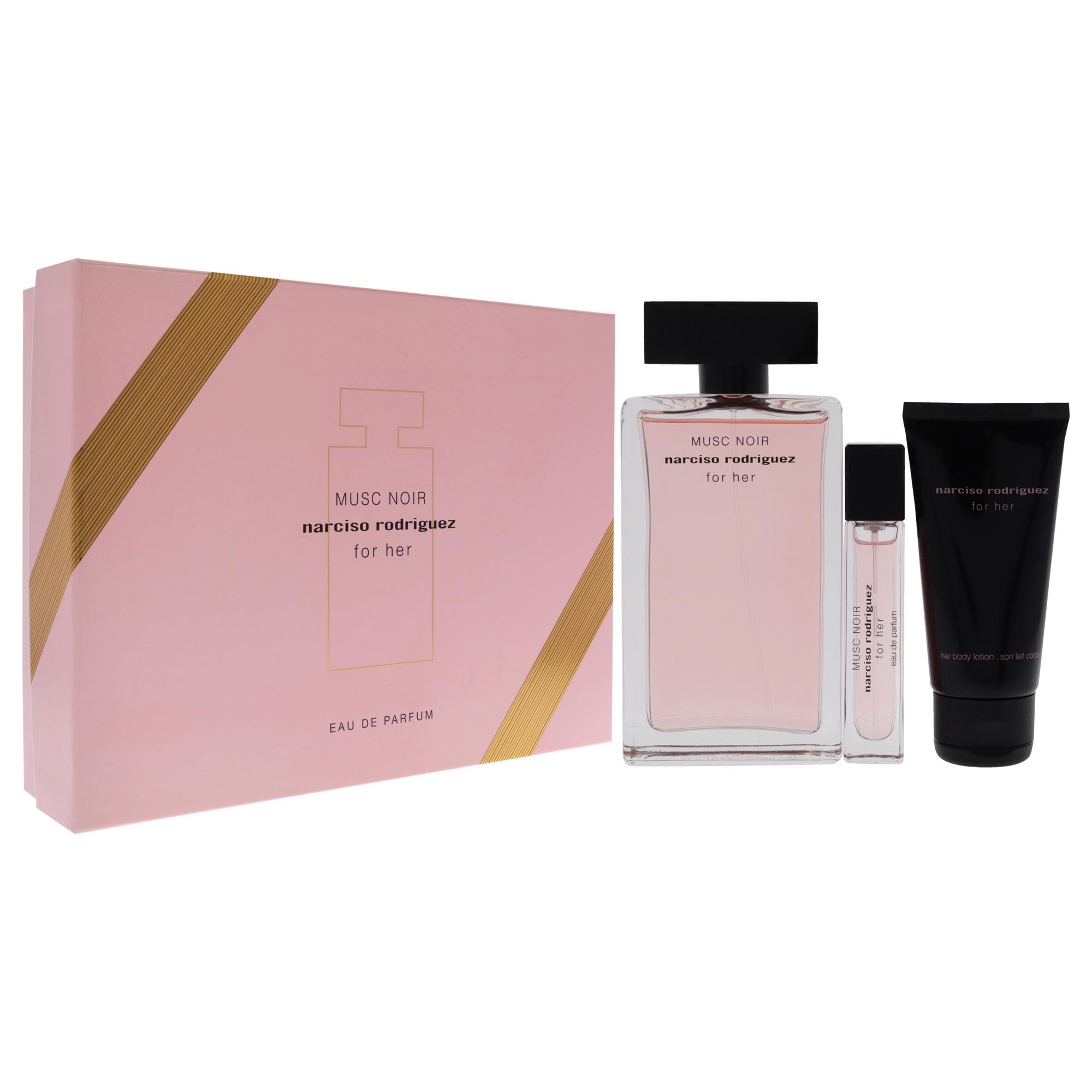 [Set] Narciso Rodriguez Musc Noir for Her Body Lotion Women 3 Pc Set EDP 3.3 oz - Thumbnail 3