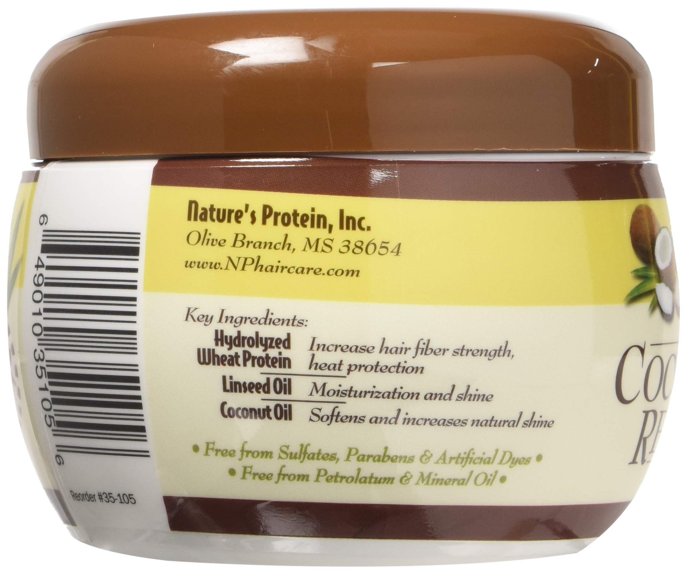 Nature's Protein Coconut Restore Keratin Intensive Repair Masque 8 oz - Thumbnail 2