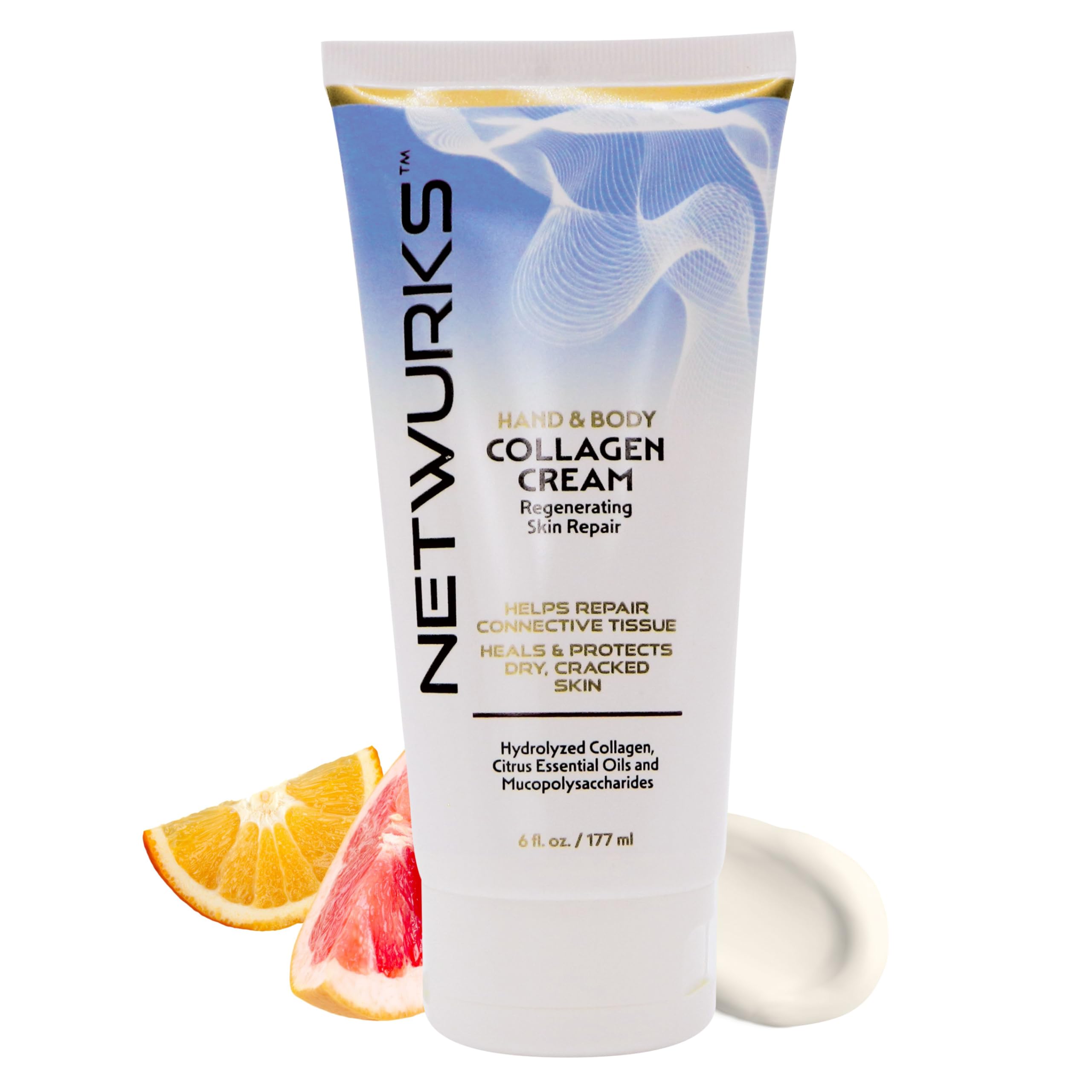 Netwurks Collagen Hand Body Cream Regenerating Skin Repair for Dry Cracked Skin