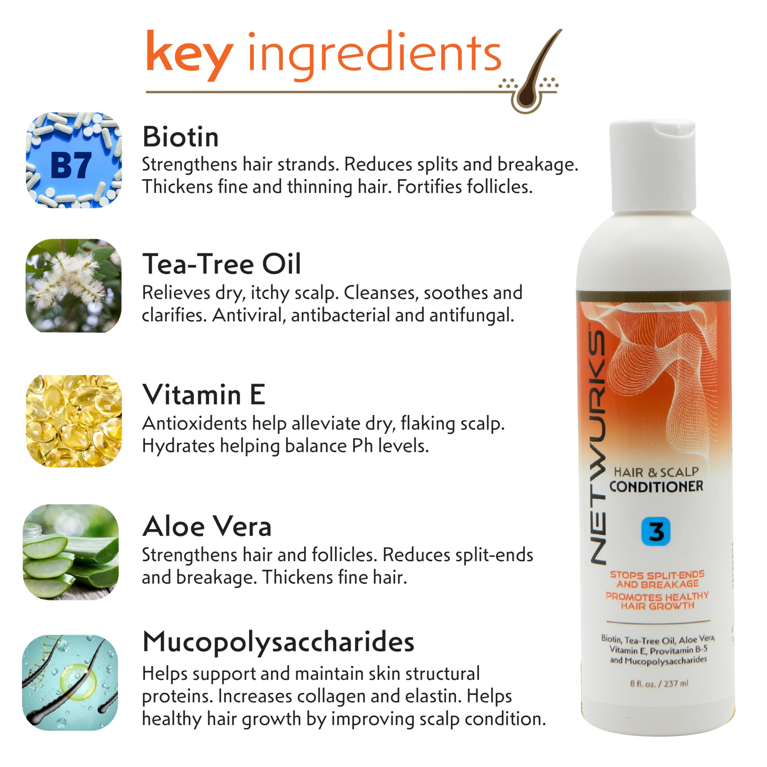 Netwurks Hair Scalp Conditioner | Moisturizes Hydrates Detangles Hair | - Thumbnail 2