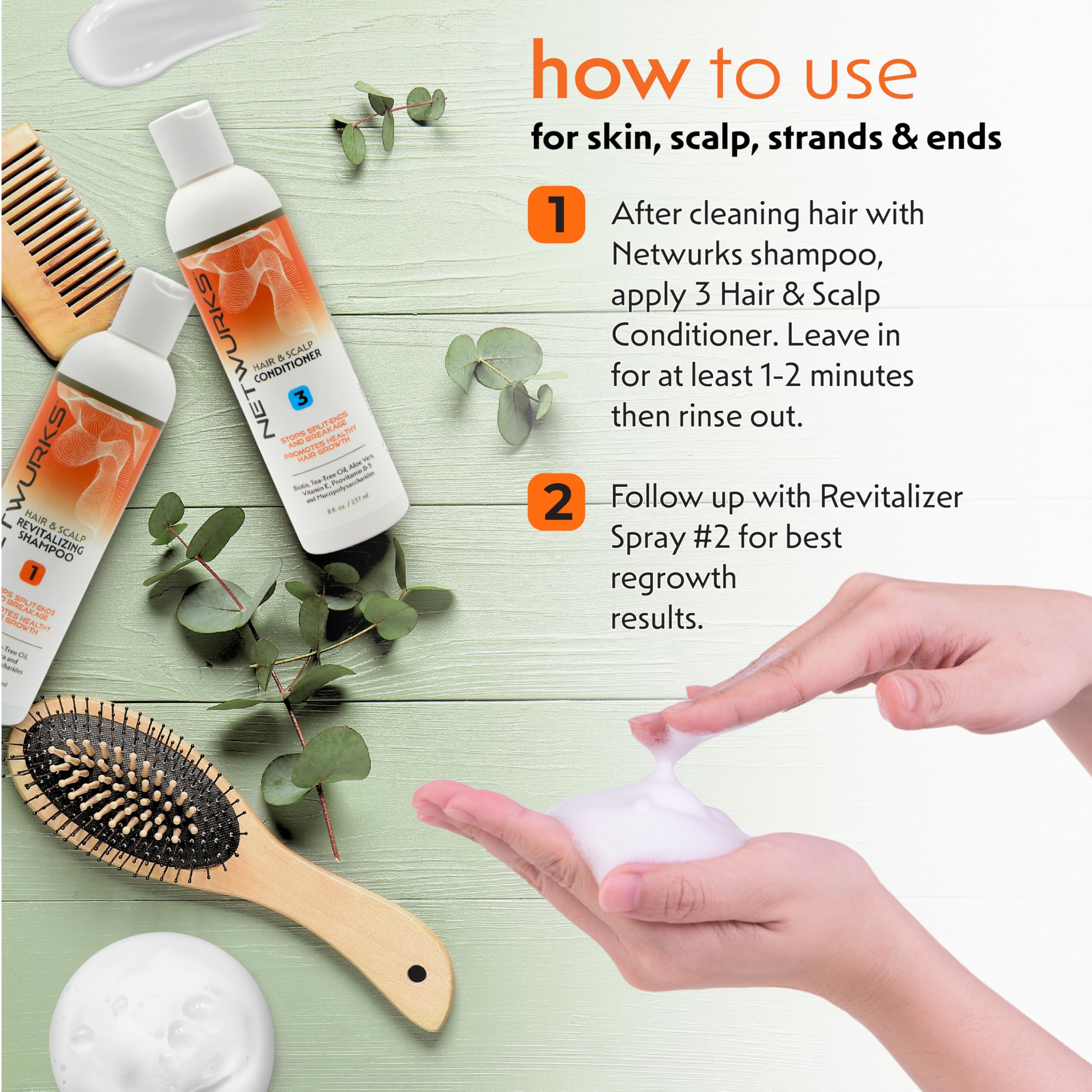 Netwurks Hair Scalp Conditioner | Moisturizes Hydrates Detangles Hair | - Thumbnail 3