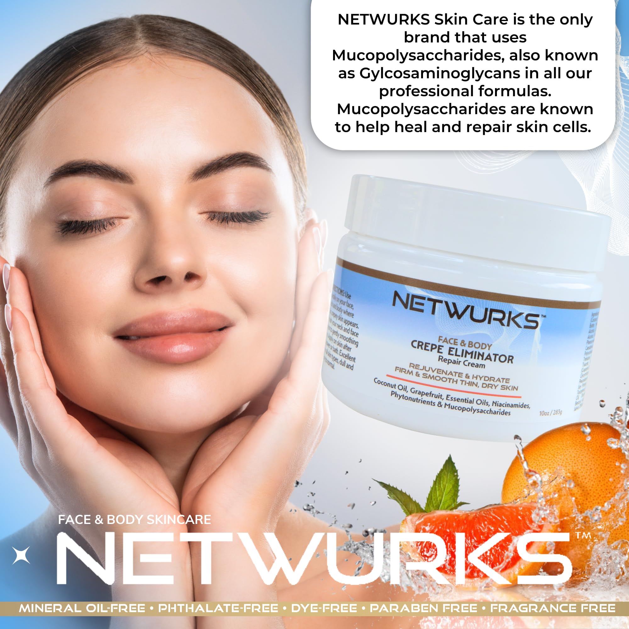 Netwurks Crepe Elim Crm Jar 10z - Thumbnail 2