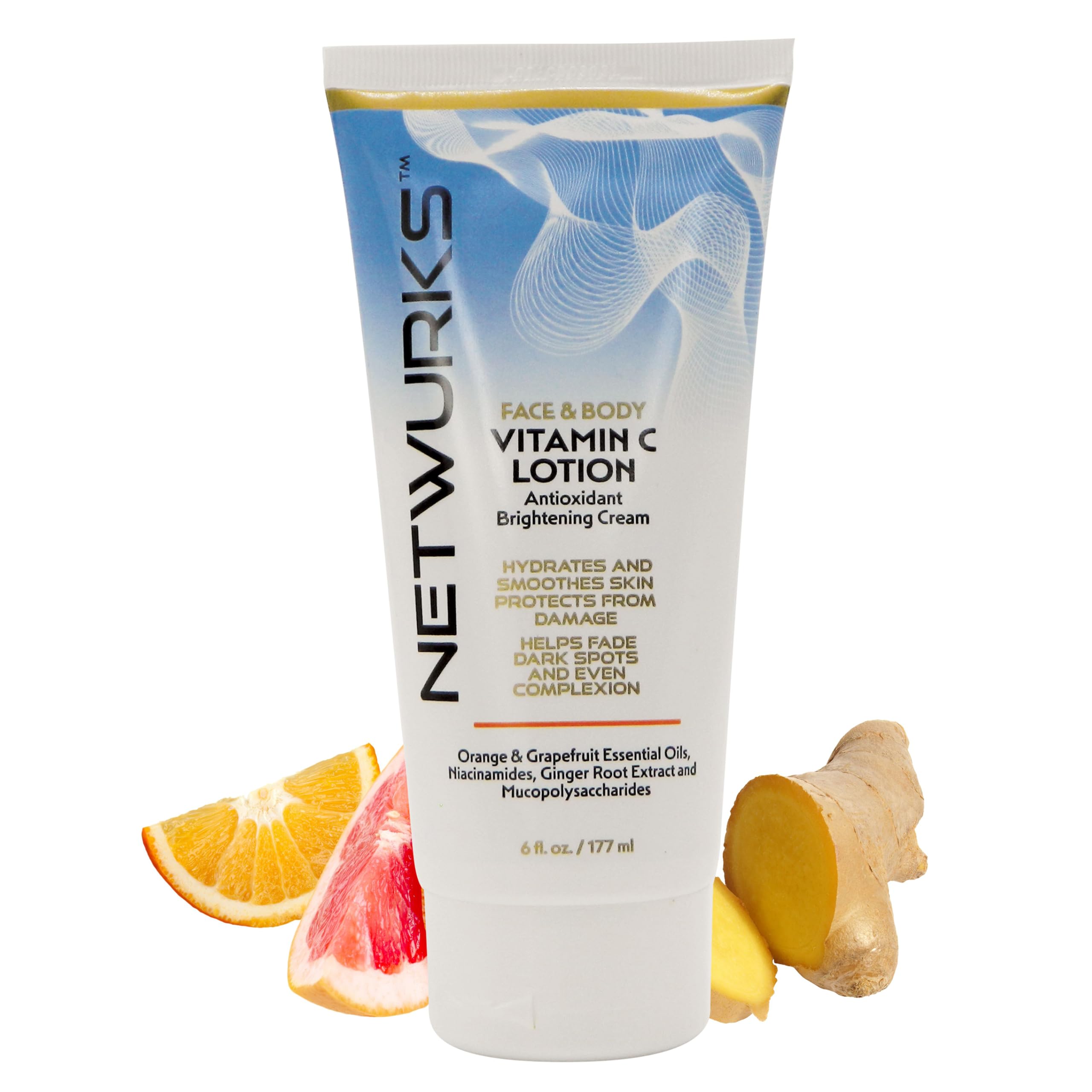 Netwurks Vitamin C Lotion Antioxident Cream for Face Body Smoothes Hydrates