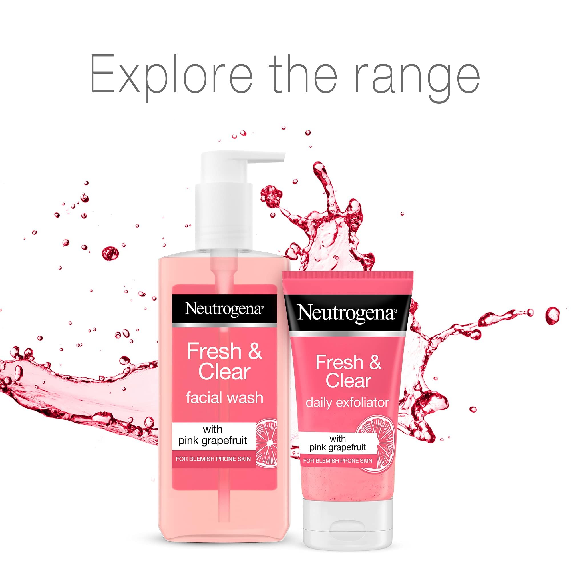 (12-pack) Neutrogena Fresh & Clear Facial Wash with Pink Grapefruit 200ml
