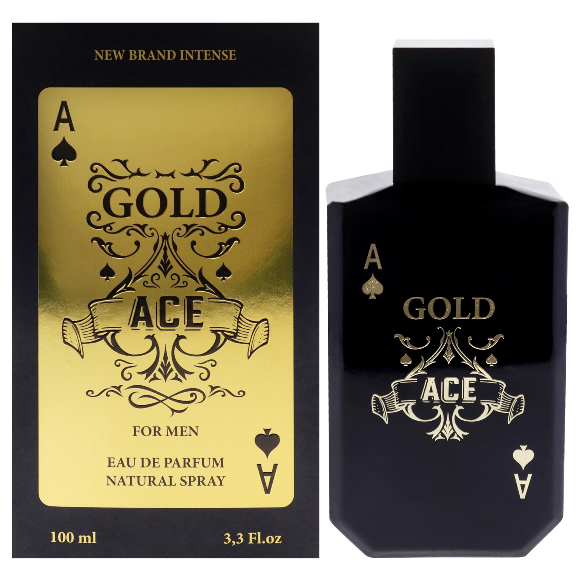 NEW BRAND INTENSE GOLD ACE(M)EDP SP 3.3oz(LI FREE)
