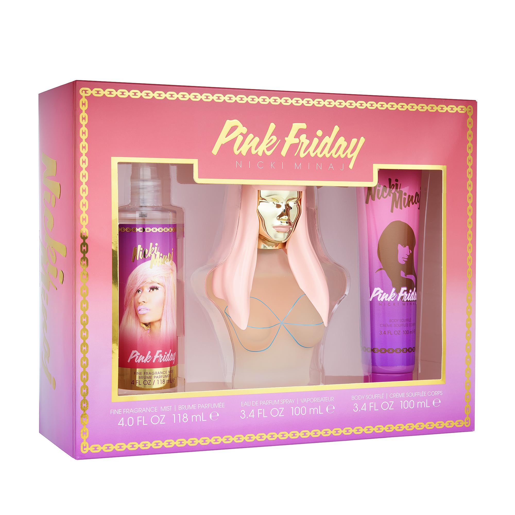 [Set] Nicki M Pink Friday 3.4 L+ 4.0 Bm +3.4 Bc Usa 6pcs Bybox EDP