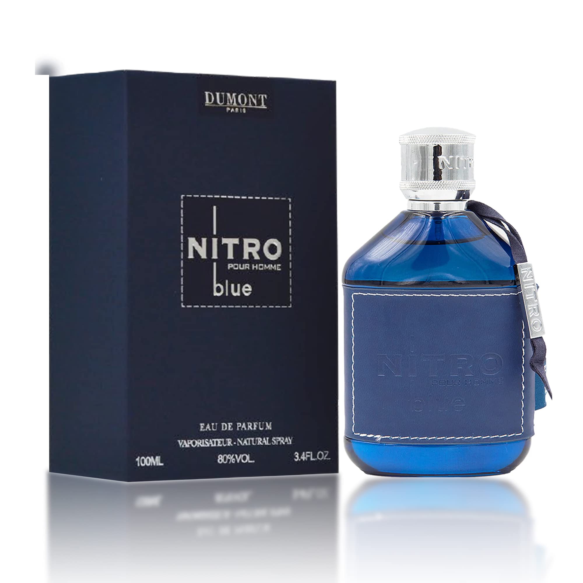 Dumont Nitro Blue Uplifting Floral Woody 3.4 Fl Oz EDP - Thumbnail 3