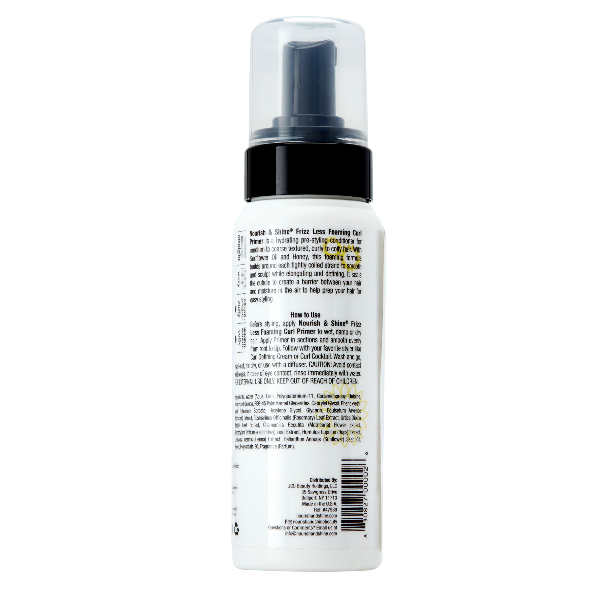 Nourish Shine Frizz Less Foaming Curl Primer 8 oz - Thumbnail 2