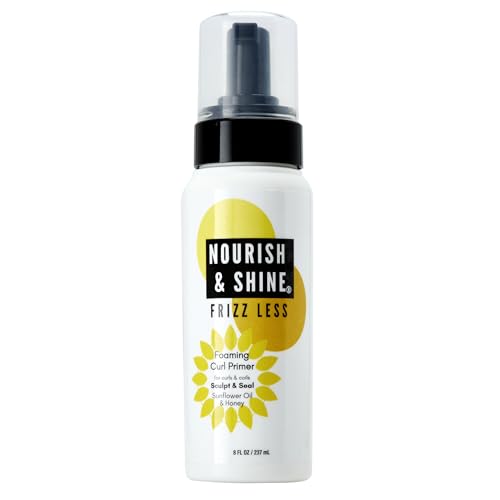 Nourish Shine Frizz Less Foaming Curl Primer 8 oz - Thumbnail 3