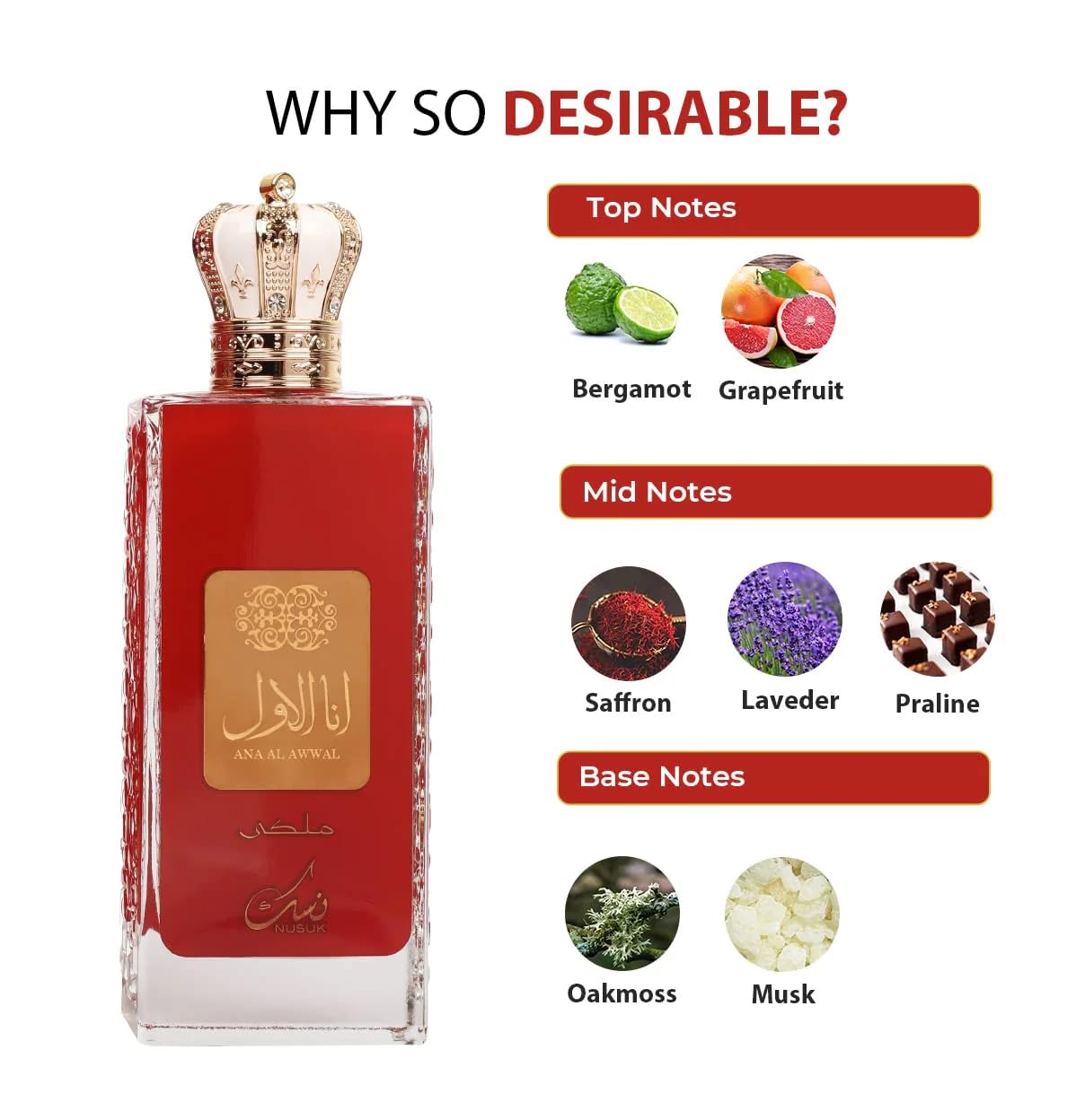 Nusuk Ana Al Awwal Malaki Unisex EDP 3.4 oz - Thumbnail 3