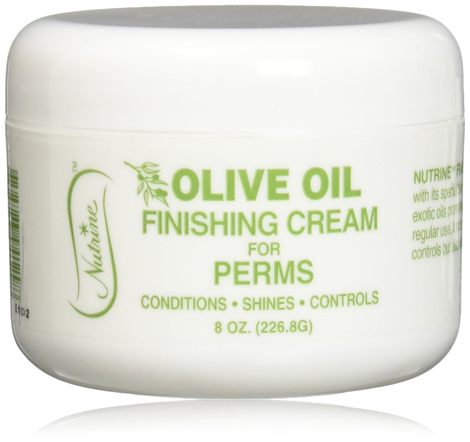 Nutrine Finishing Cream Olive Oil Jar for Perms 8 oz