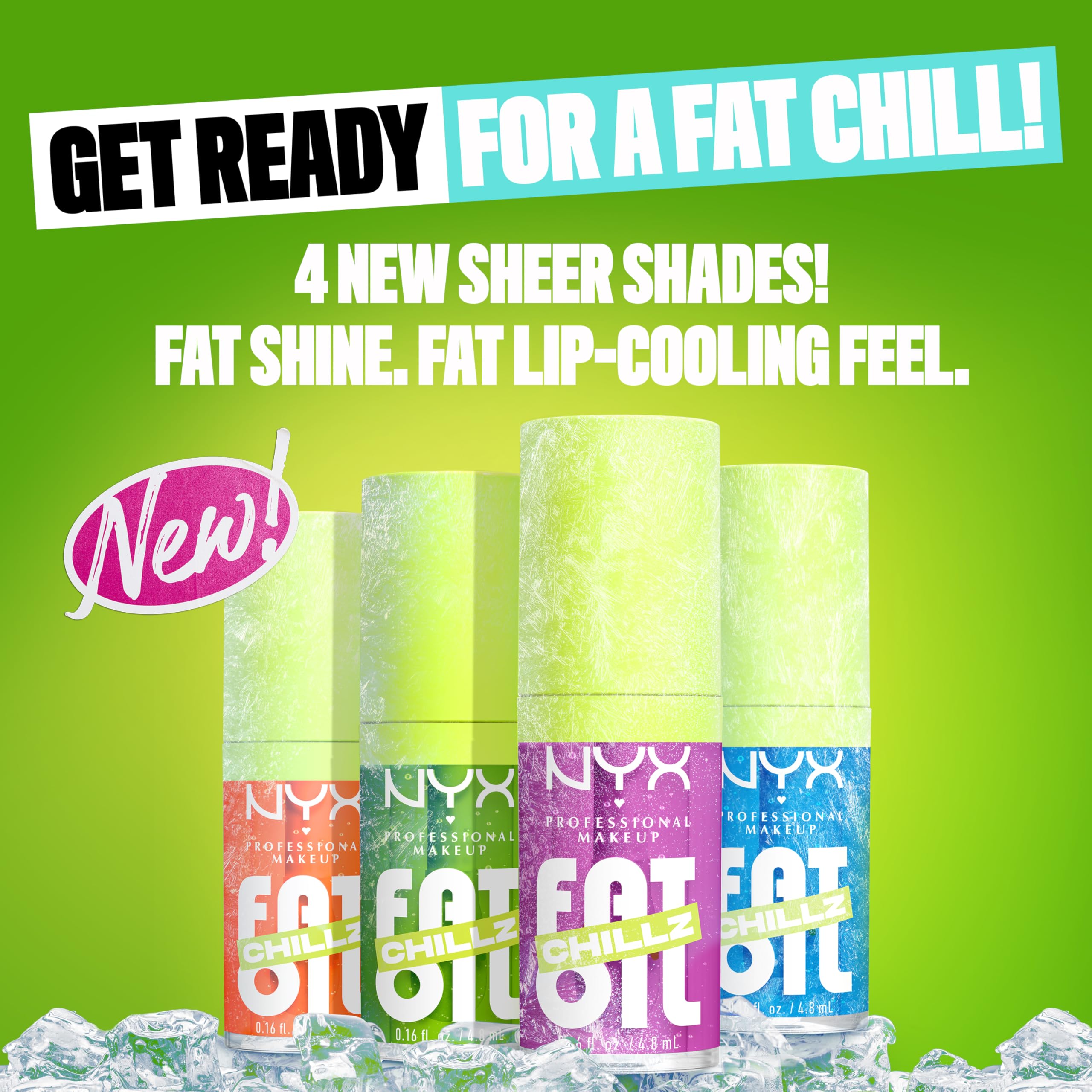 (12-pack) NYX Fat Oil Lip Drip Lip Gloss Kiwi Freezie - Thumbnail 3