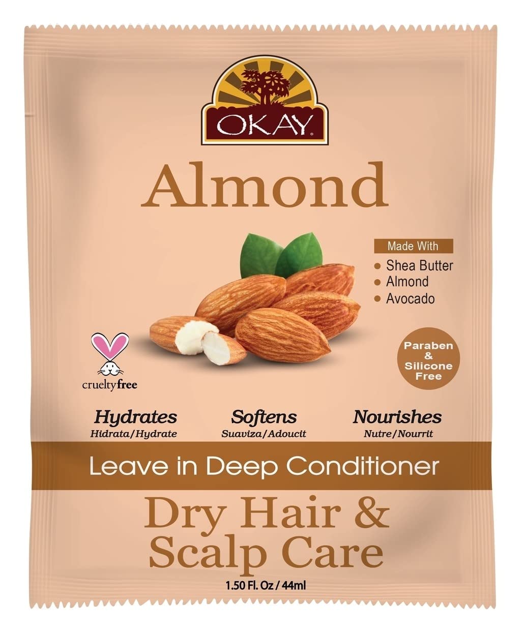 Okay Almond Leave In Conditioner / 37 ml (1.25 oz)