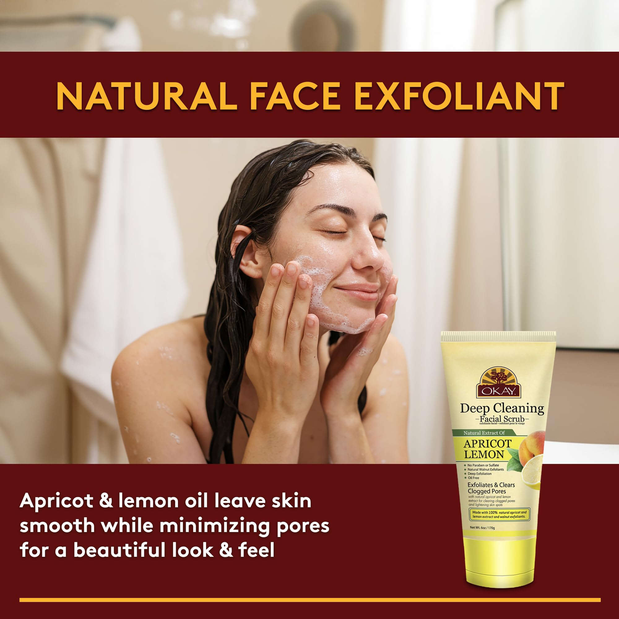 Okay Oil Control Facial Scrub Exfoliator Exfoliating Face Wash Face Scrub and - Thumbnail 2