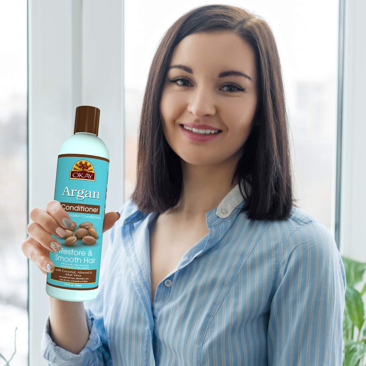 Okay Argan Oil Conditioner 12 Fluid Ounce - Thumbnail 3